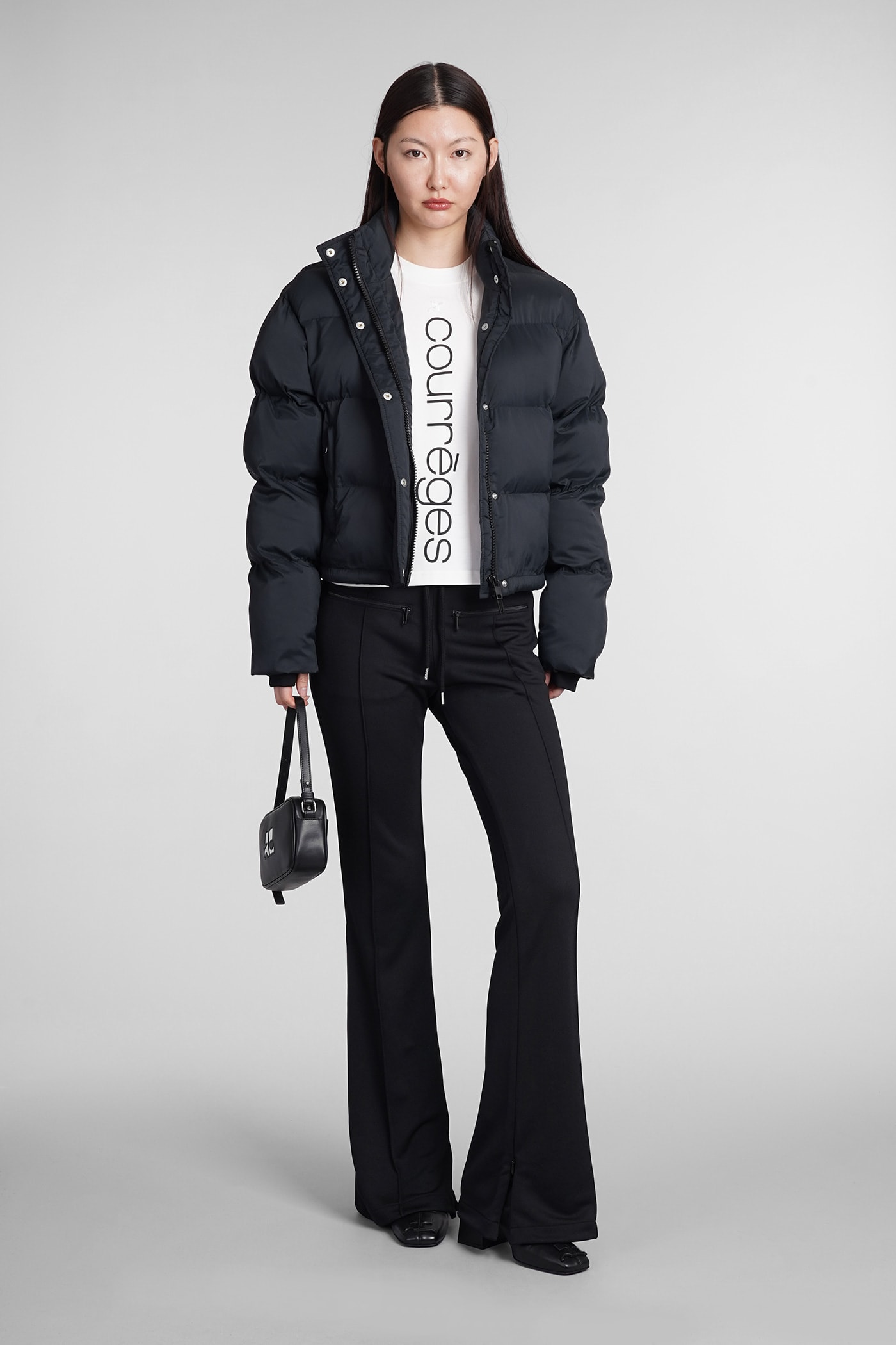 Courrèges Polyester Padded Jacket In Black