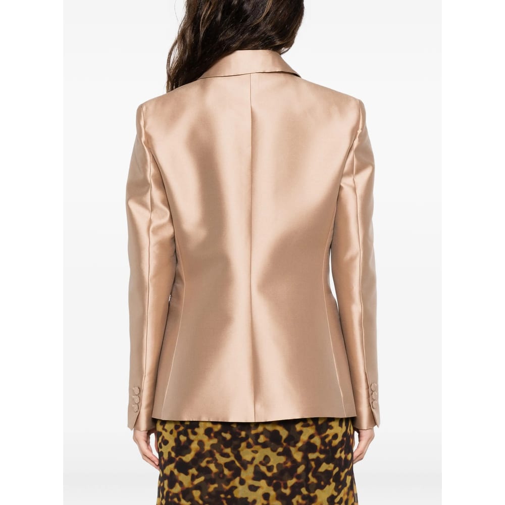 Alberta Ferretti Buttoned Peak-lapel Jacket In Neutral