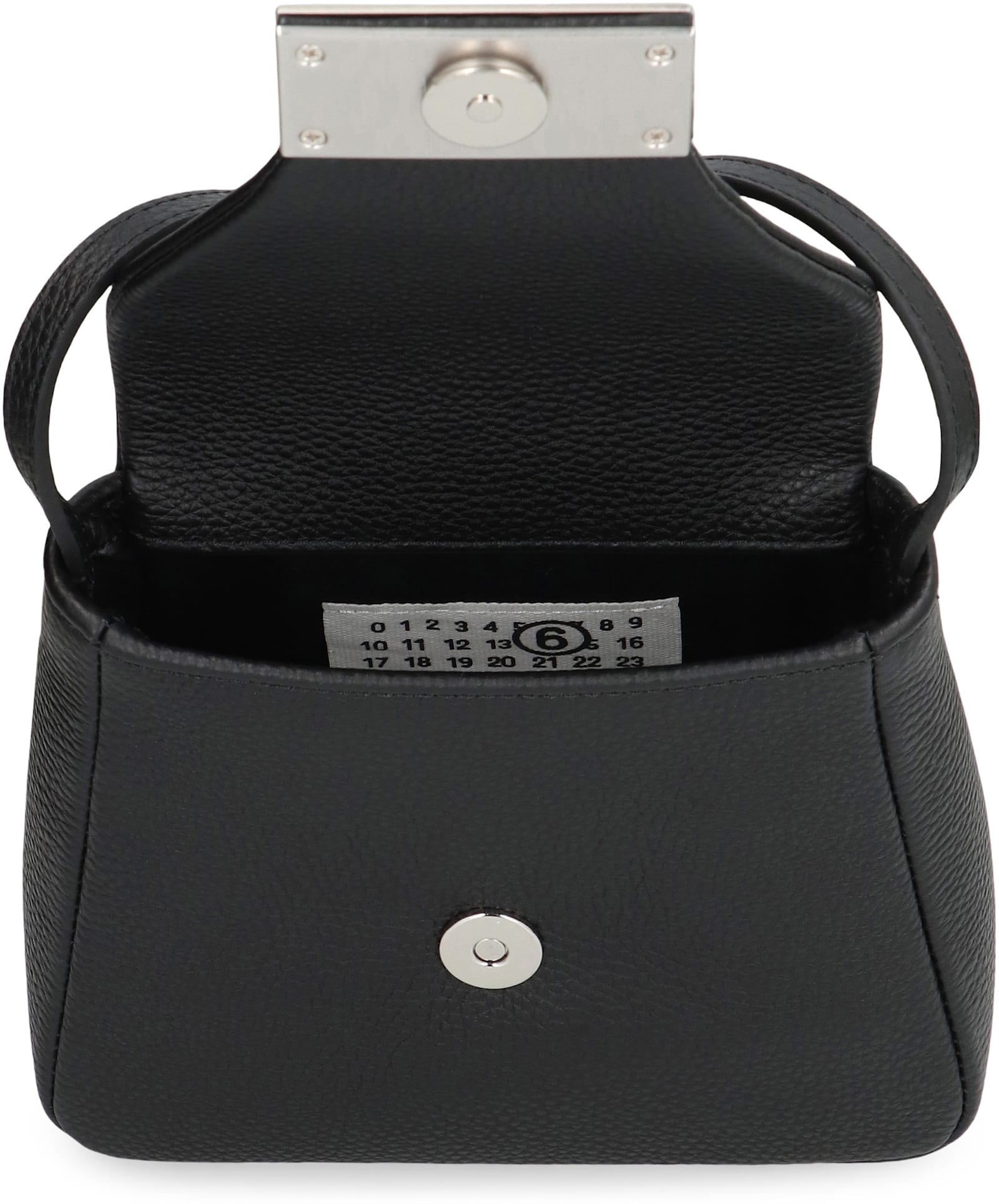 Mm6 Maison Margiela Shoulder Bag Numeric In Leather In Black