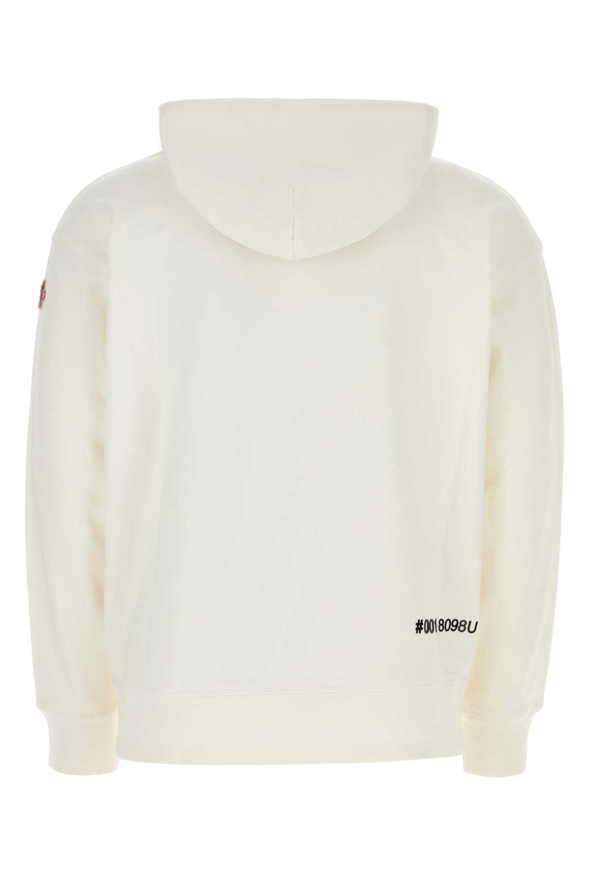 Moncler Ivory Cotton Sweatshirt In 041