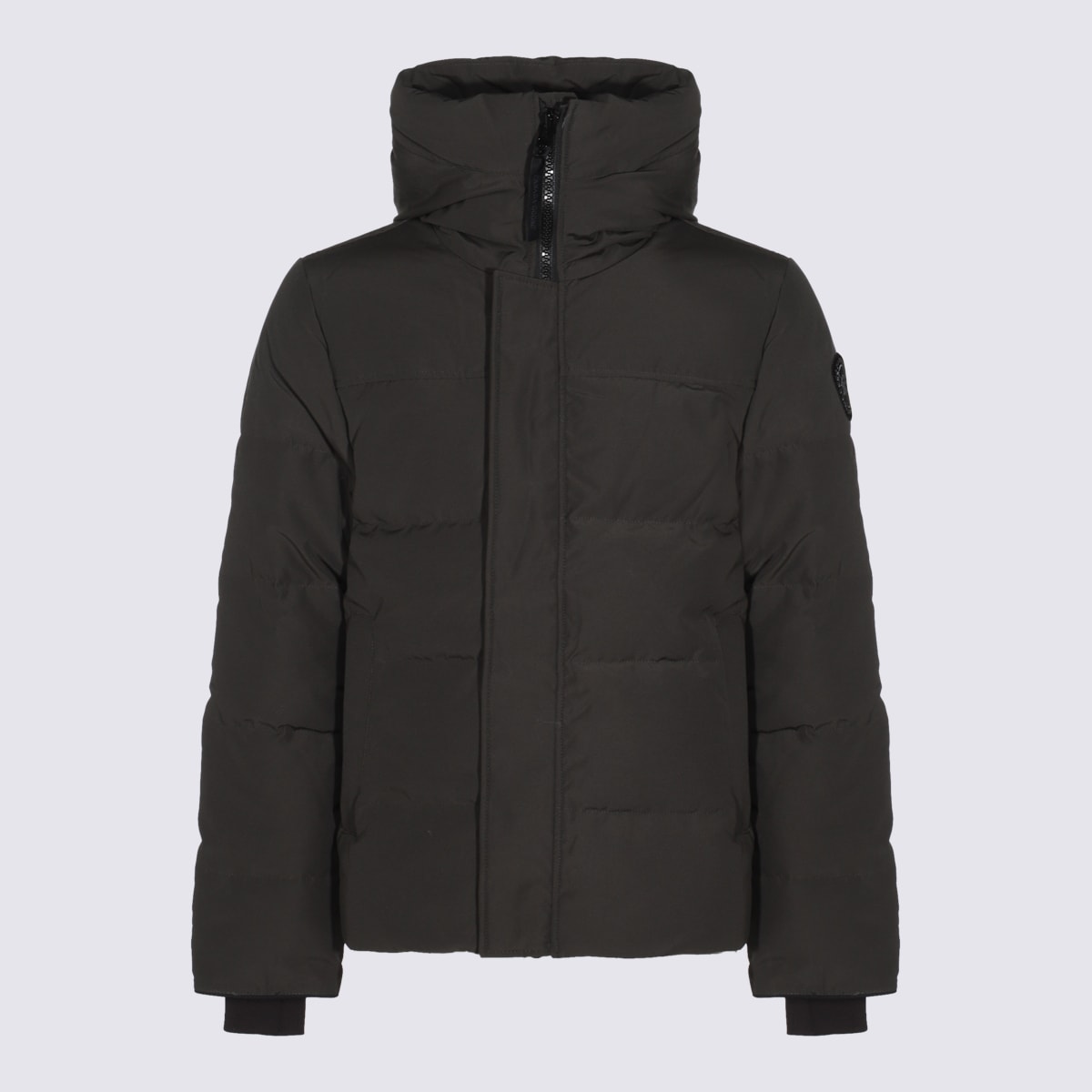 Shop Canada Goose Black Down Jacket In Volcano