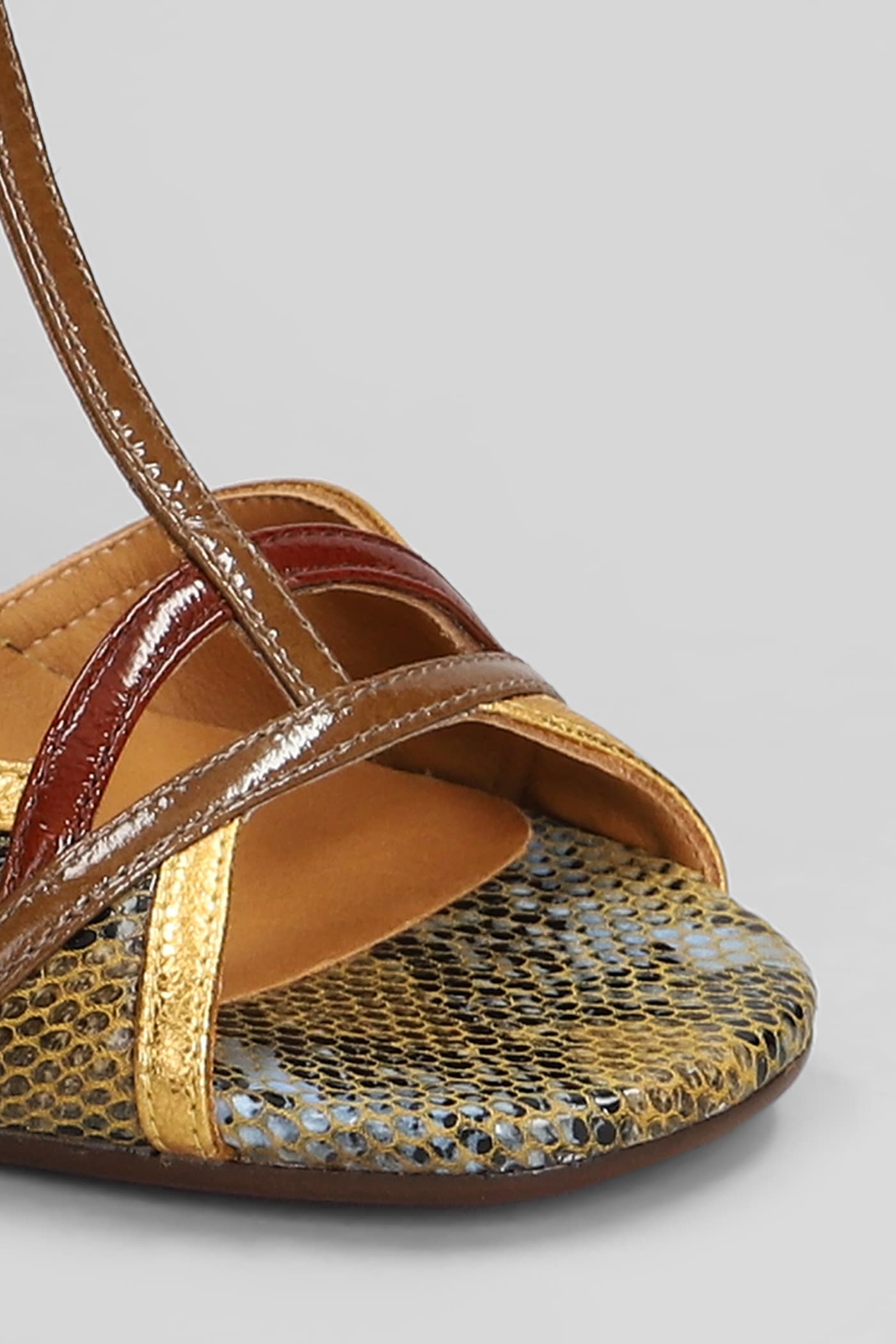 Chie Mihara Bejo Sandals In Brown Leather In Brown