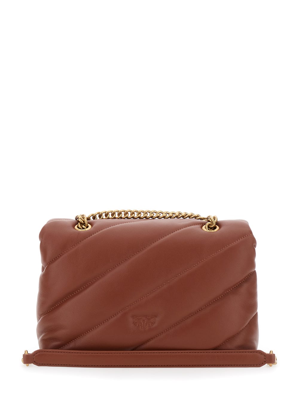 Pinko Love Classic Puffer Shoulder Bag In Brown
