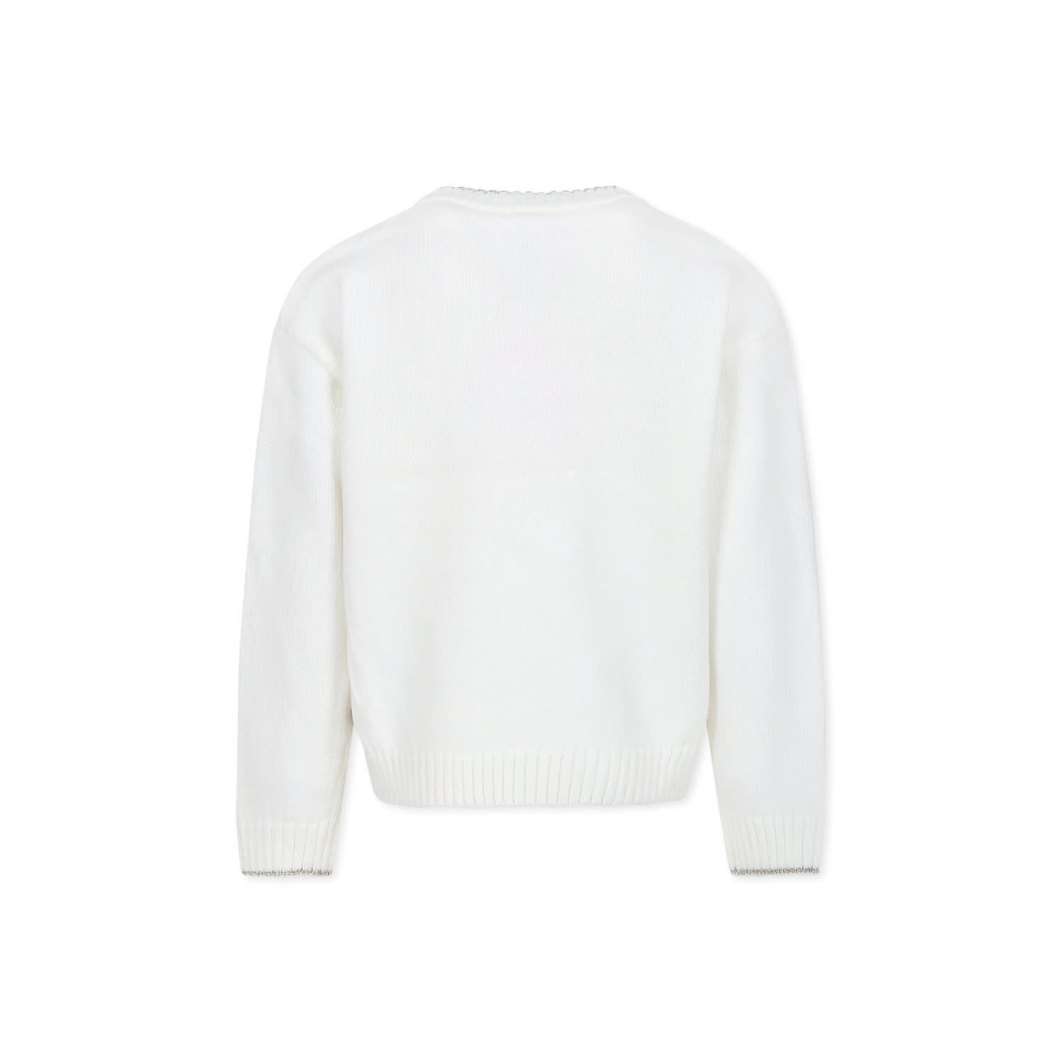 Billieblush Ivory Sweatshirt For Girl Christmas Tree In White