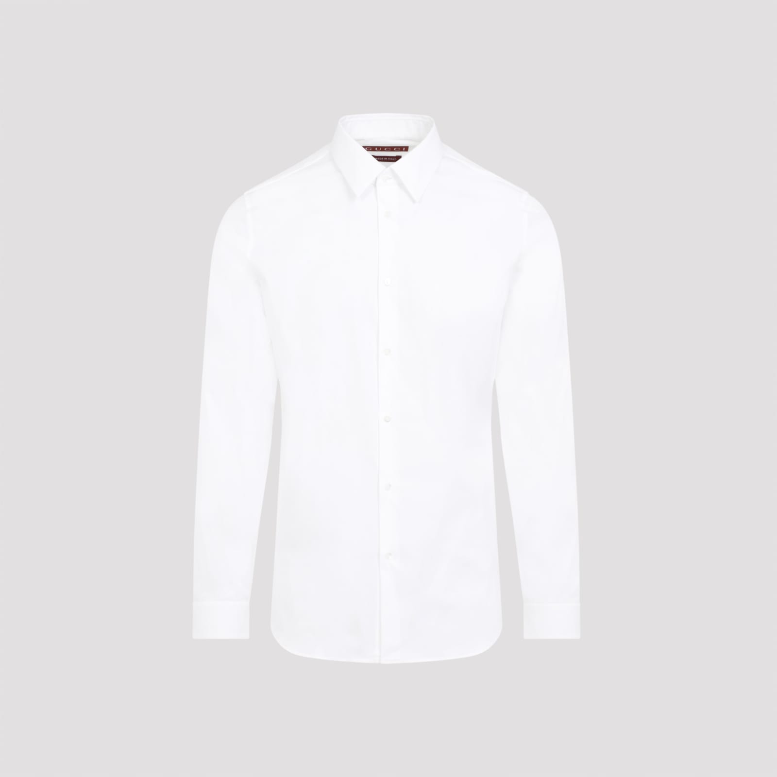 White Stretch Poplin Shirt