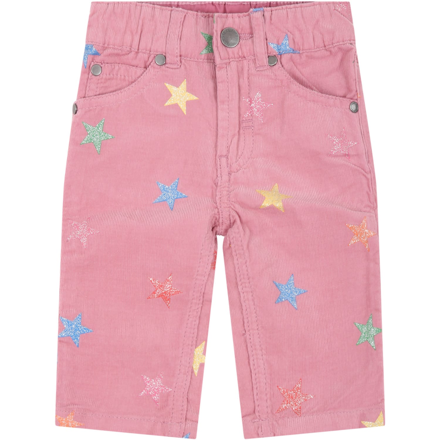 Stella McCartney Kids Pink Jeans For Babygirl With Stars