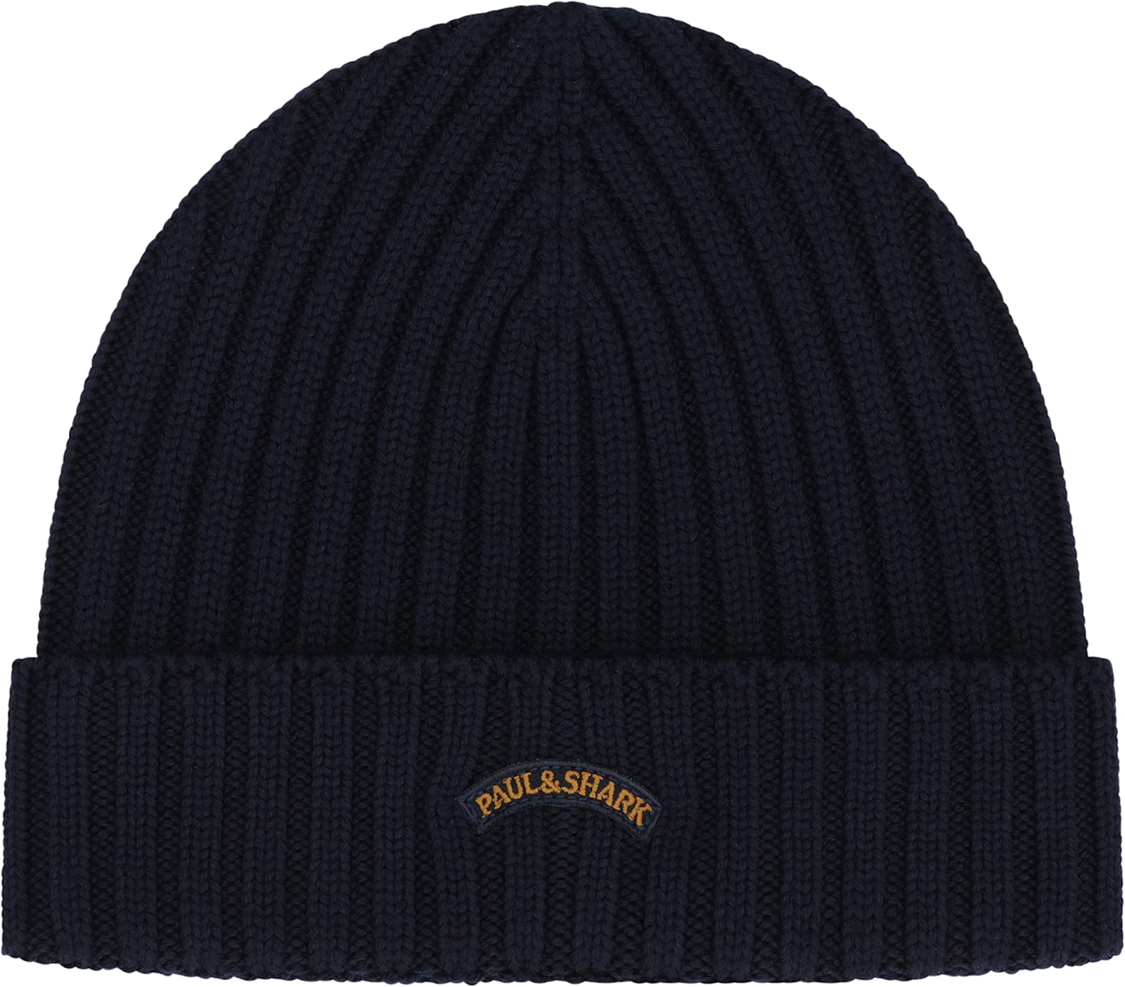 Paul&amp;shark Ribbed Knit Beanie In Black