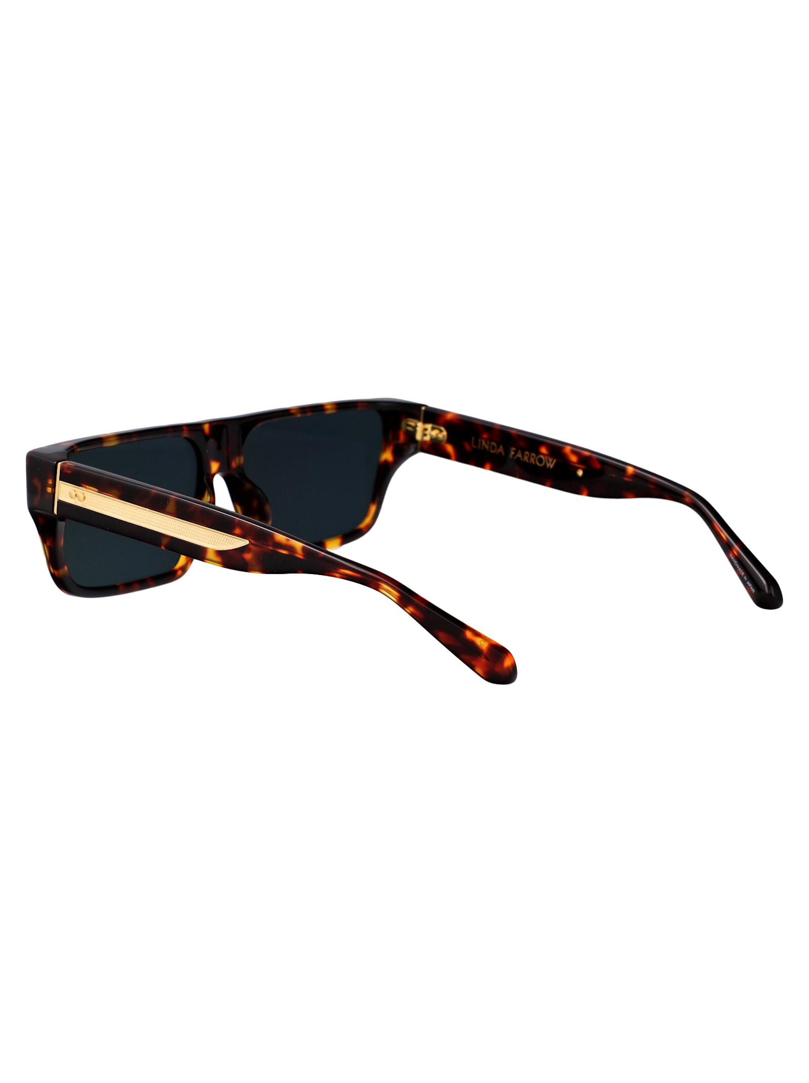 Linda Farrow Sunglasses Lfl1501 C3 Sun C3 In Darkt-shell/lightgold/deepgreen