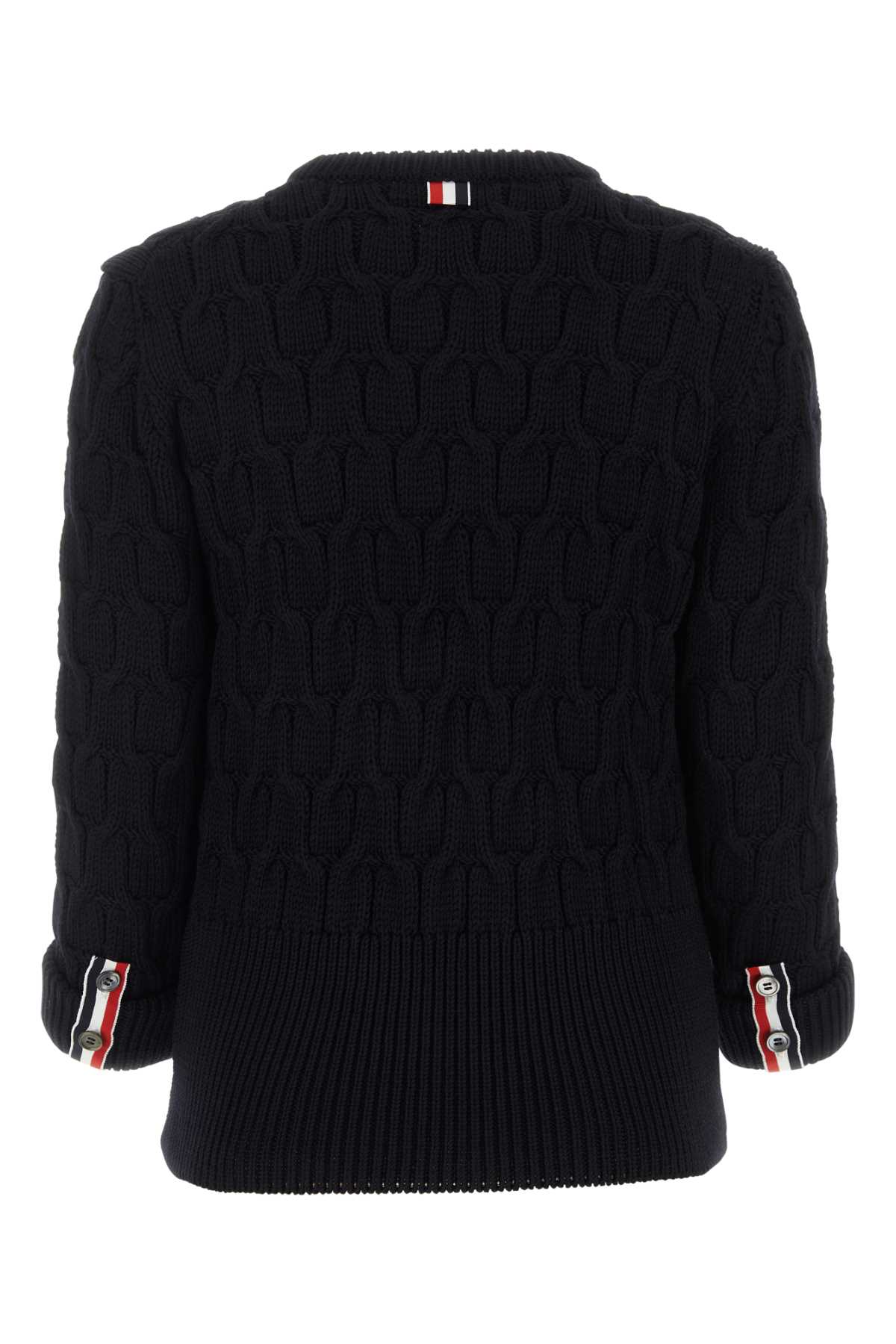 Thom Browne Midnight Blue Wool Sweater In Navy