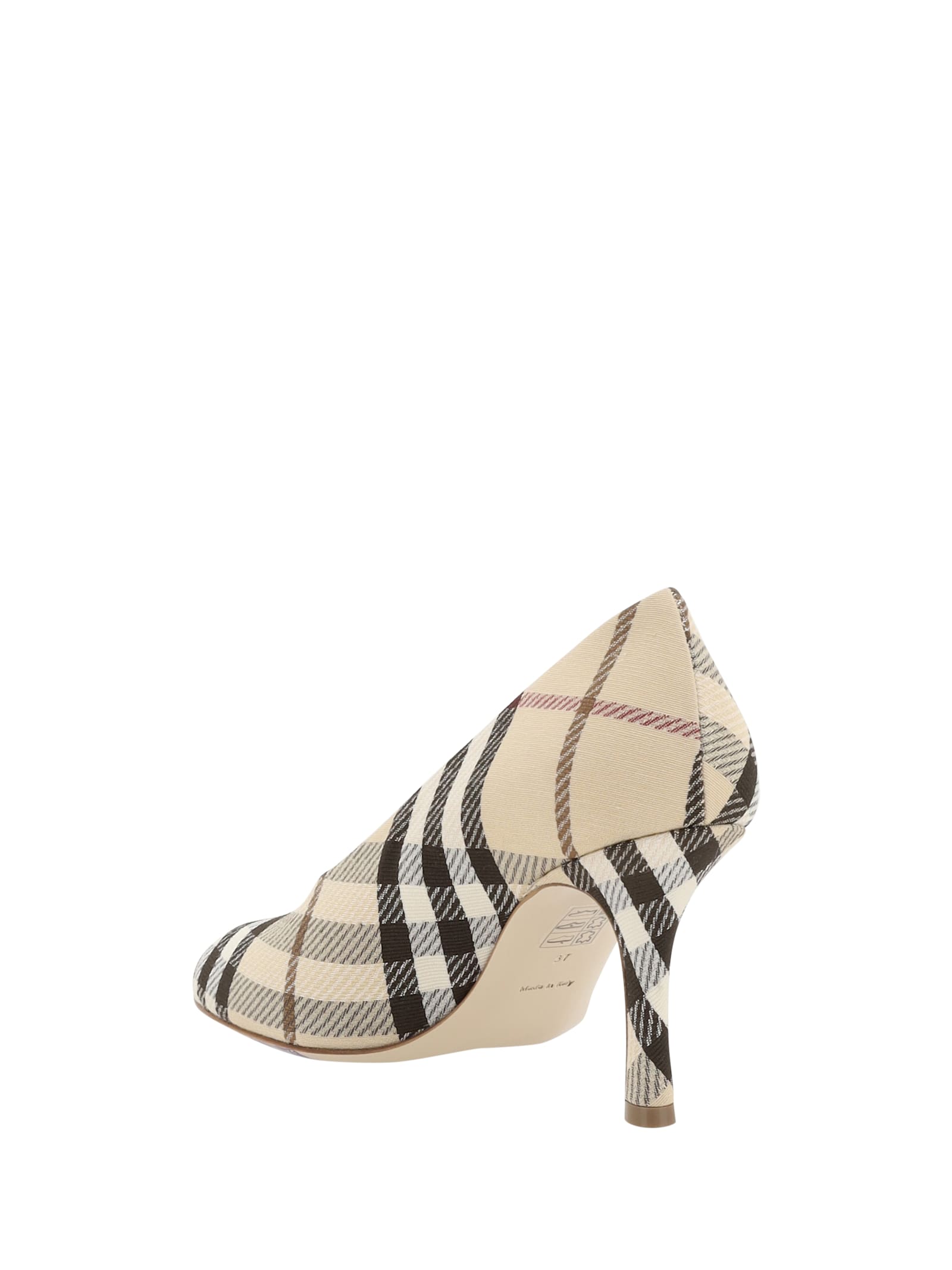 Burberry Archivio Check Baby Pumps In Alabaster Ip Check