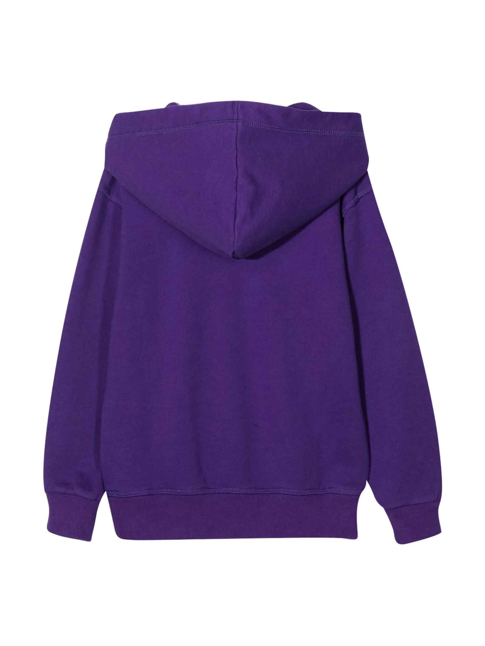 Shop Dsquared2 Sweatshirt With Print In Violet