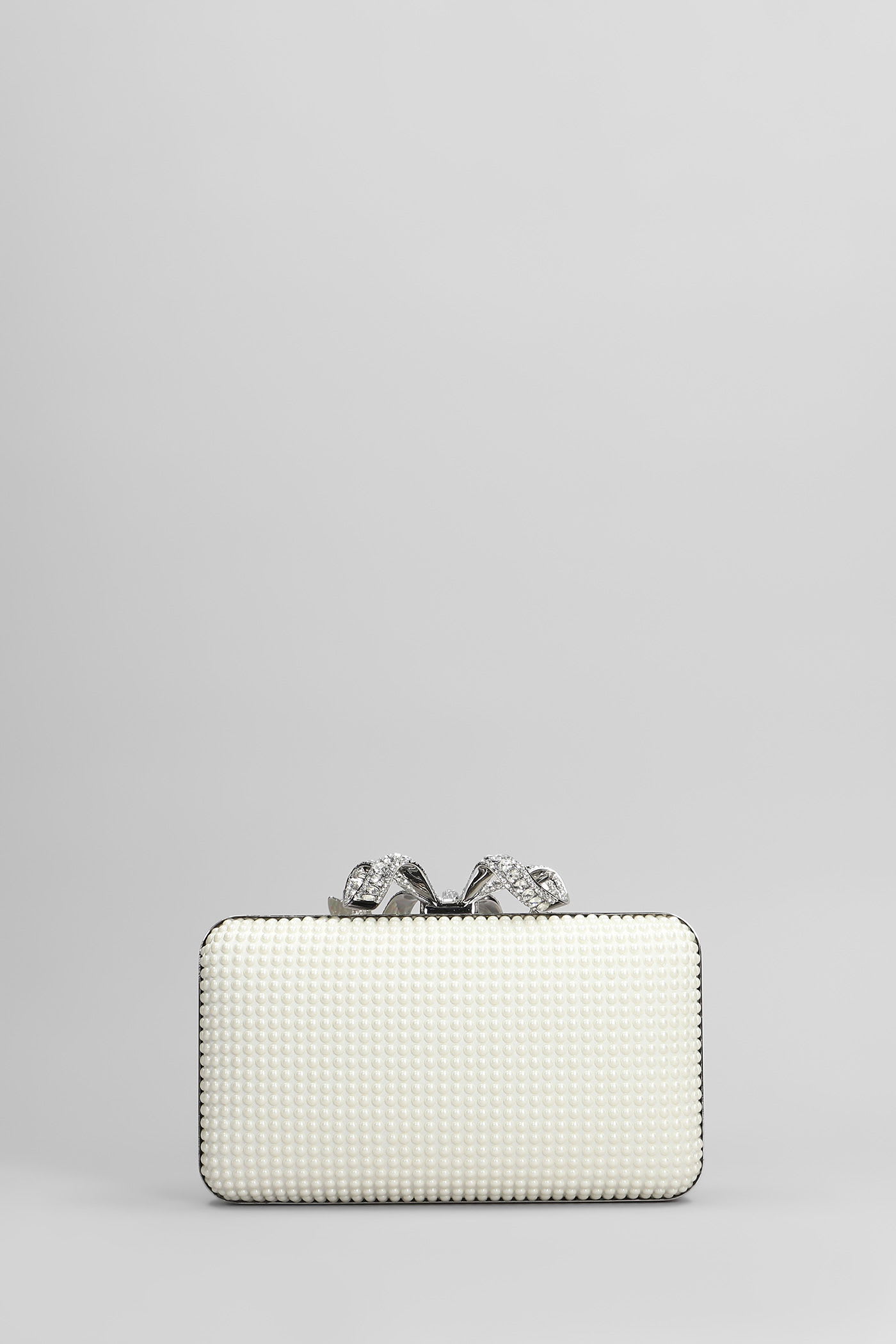 Self-portrait Clutch In White Polyester