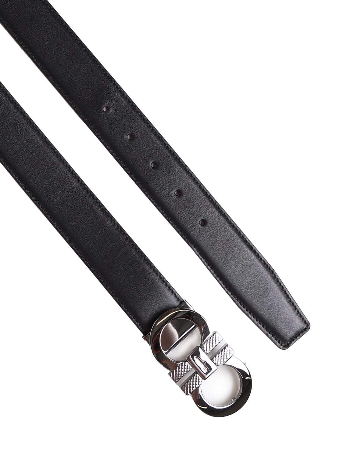 Shop Ferragamo Gancini Belt In Black