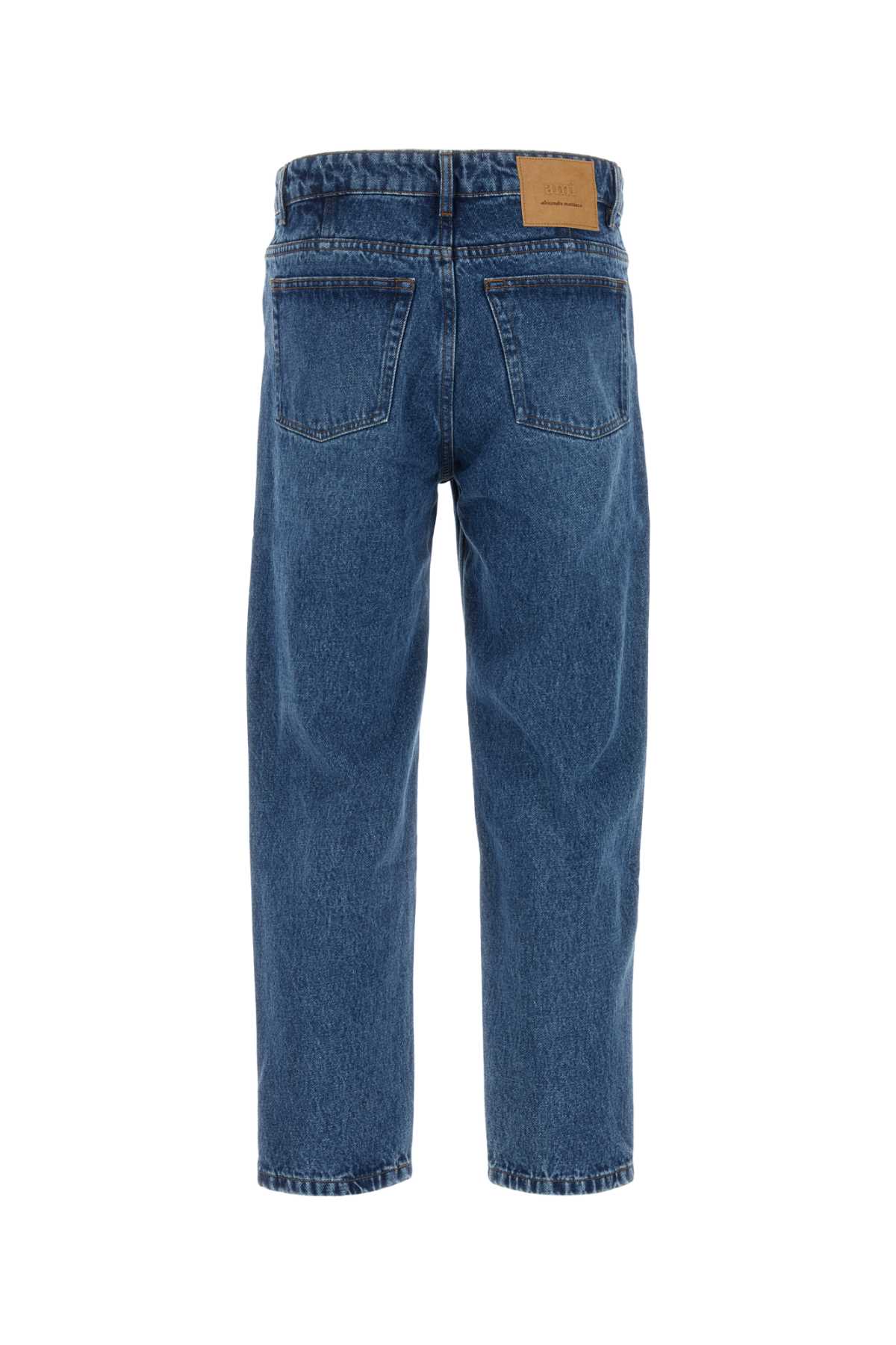 Shop Ami Alexandre Mattiussi Denim Jeans In Usedblue