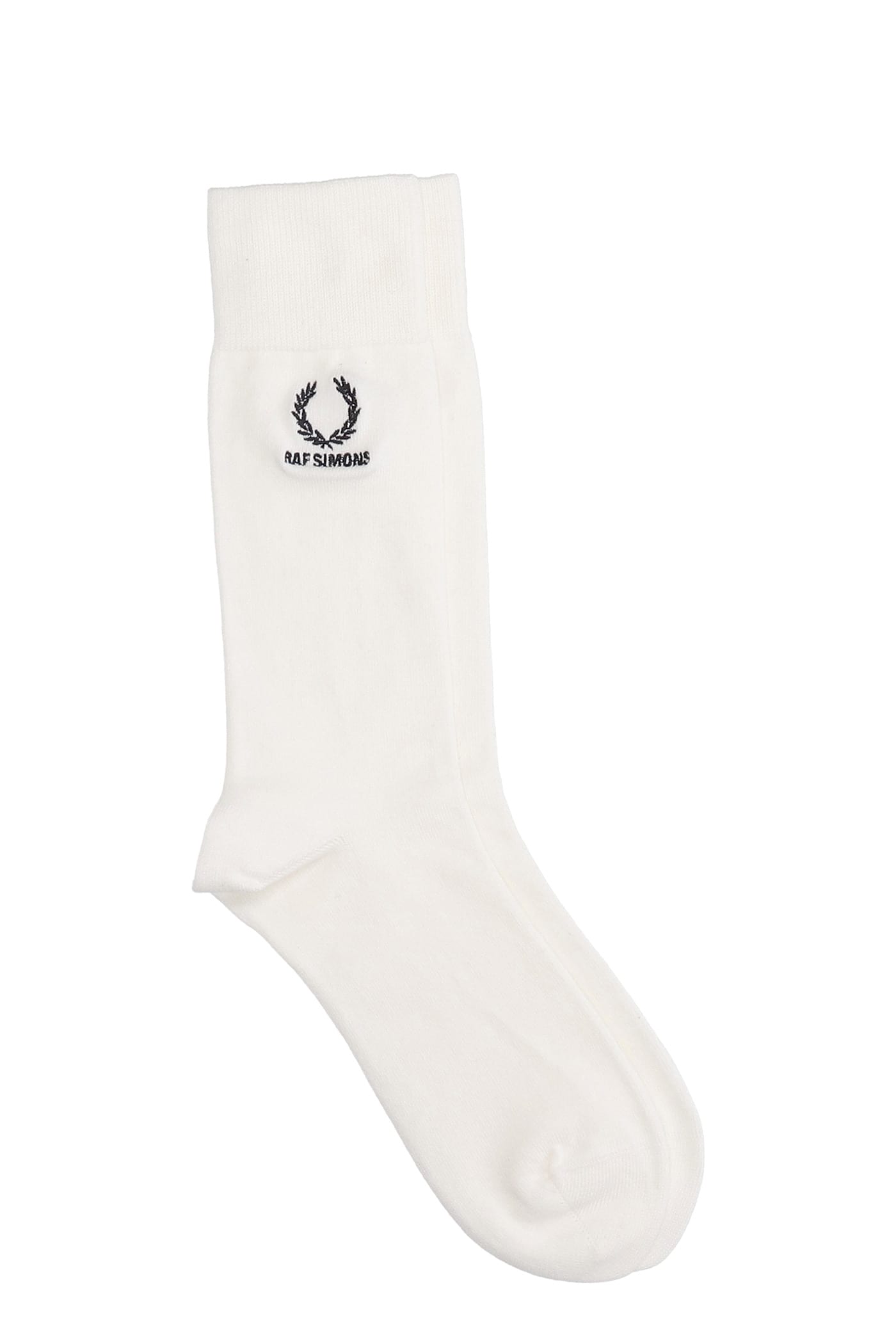 Fred Perry by Raf Simons Socks In White Cotton