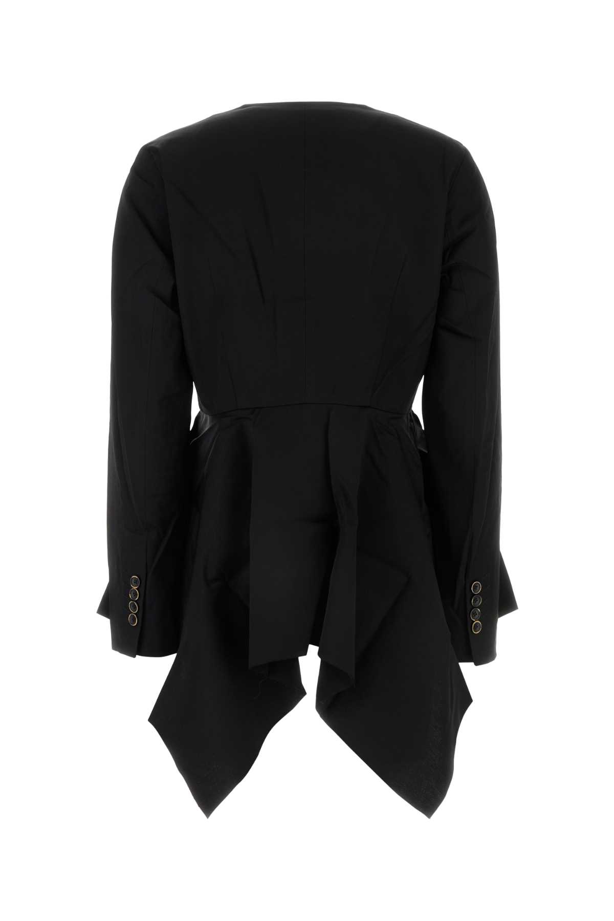 Shop Uma Wang Black Viscose Blend Koney Jacket