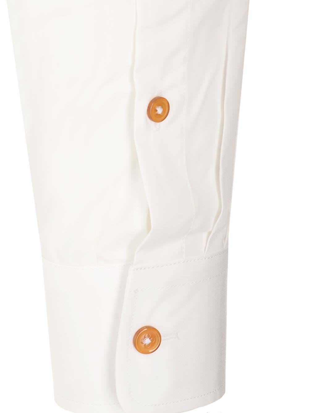 Vivienne Westwood Shirt With Subtle Orb Embroidery And Tailored Fit In White
