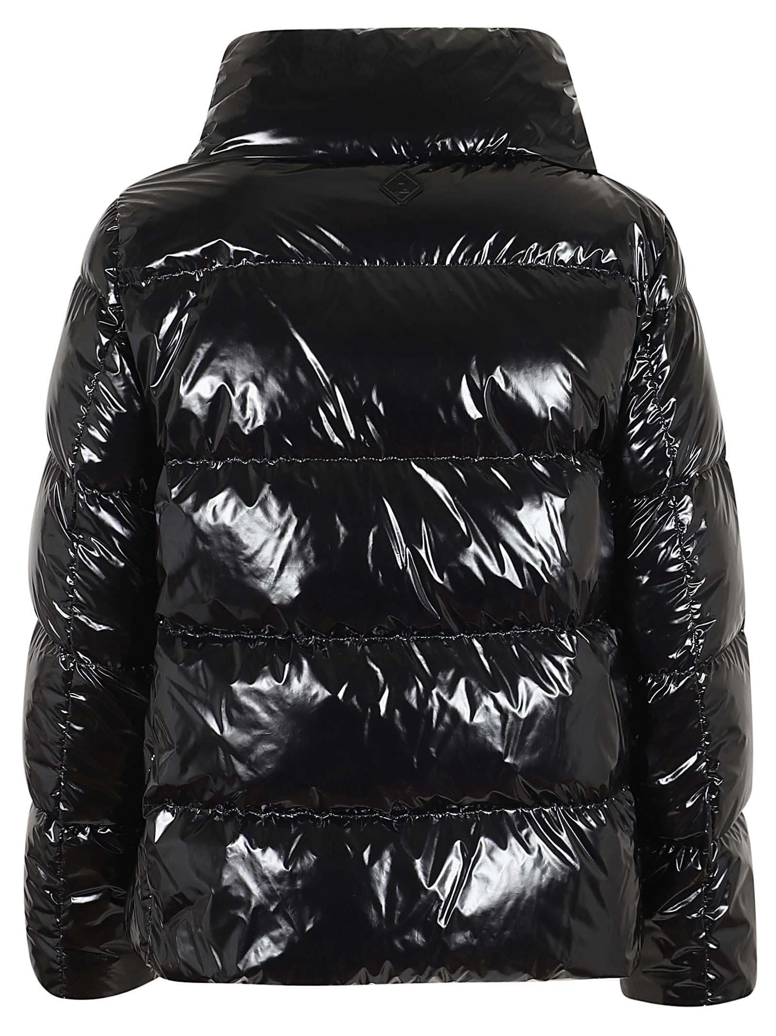 Shop Herno Gloss Hood Down Jacket In Nero