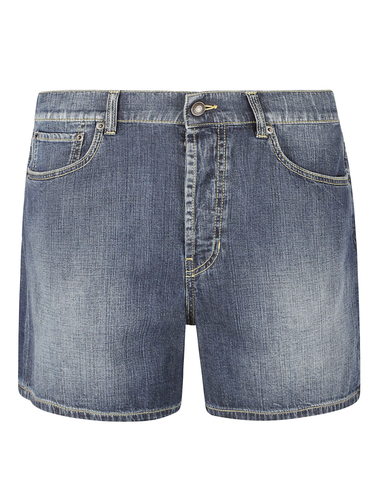 Alexander Mcqueen 5 Pockets Denim Shorts In Blue Washed