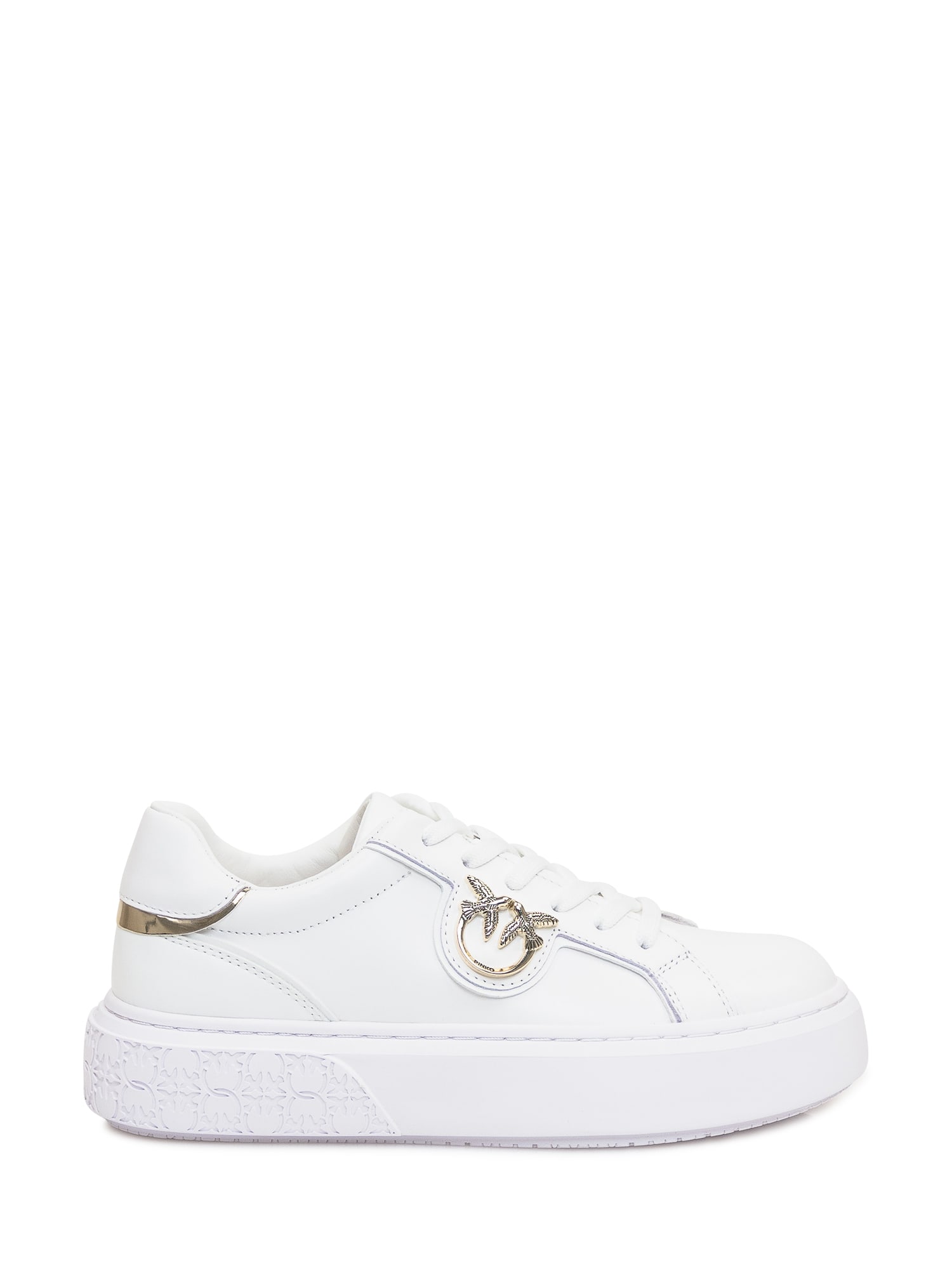 Shop Pinko Yoko 01 Sneaker In White Platinum