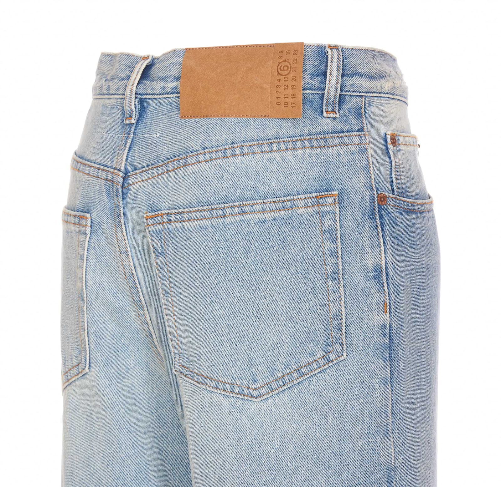 Shop Mm6 Maison Margiela Denim Jeans In Blue