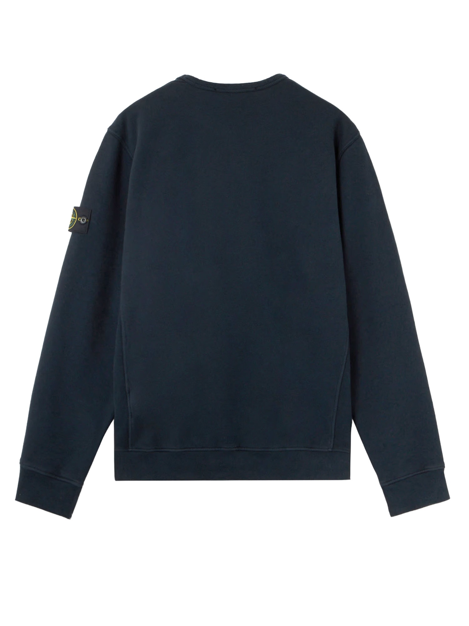 Stone Island Crew Neck Sweatshirt In Organic Brushed Cotton In Blue
