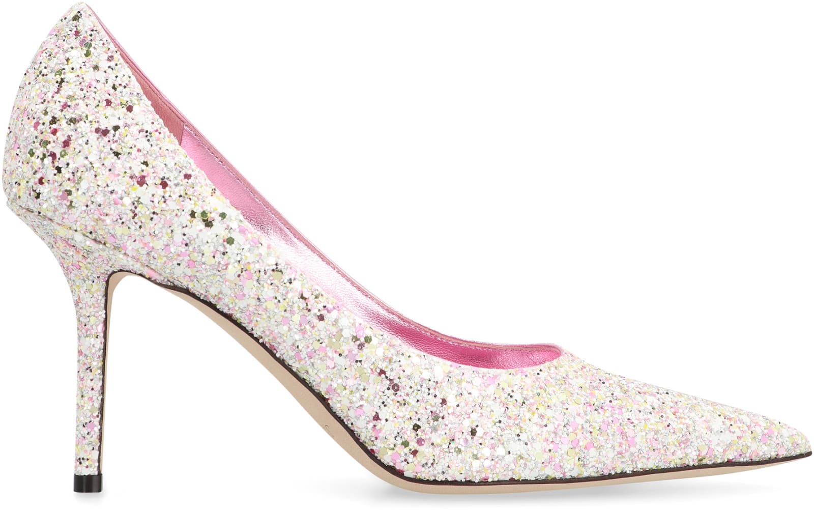 Shop Jimmy Choo Love 85 Glitter Pumps In Pink