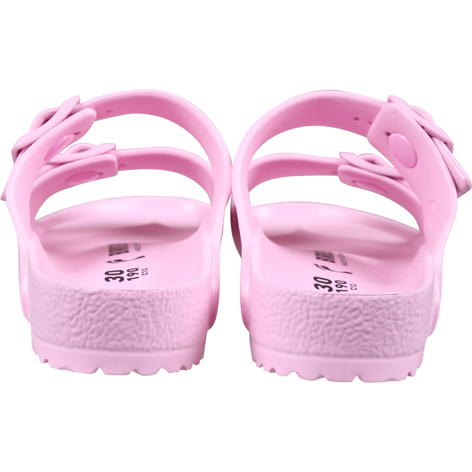 Shop Birkenstock Pink Arizona Eva Sandals For Girl With Logo