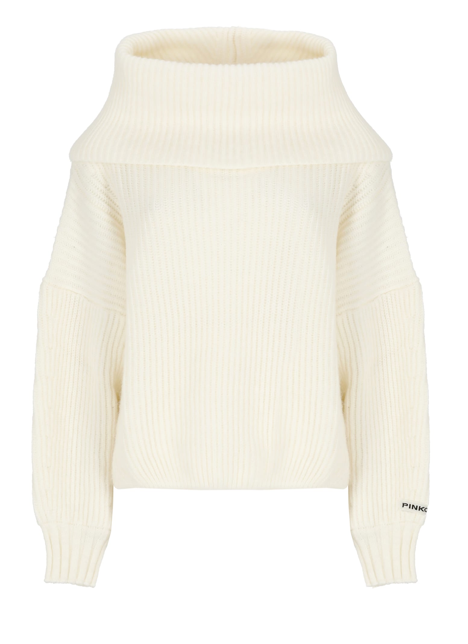 Shop Pinko Mohair Blend Sweater In White