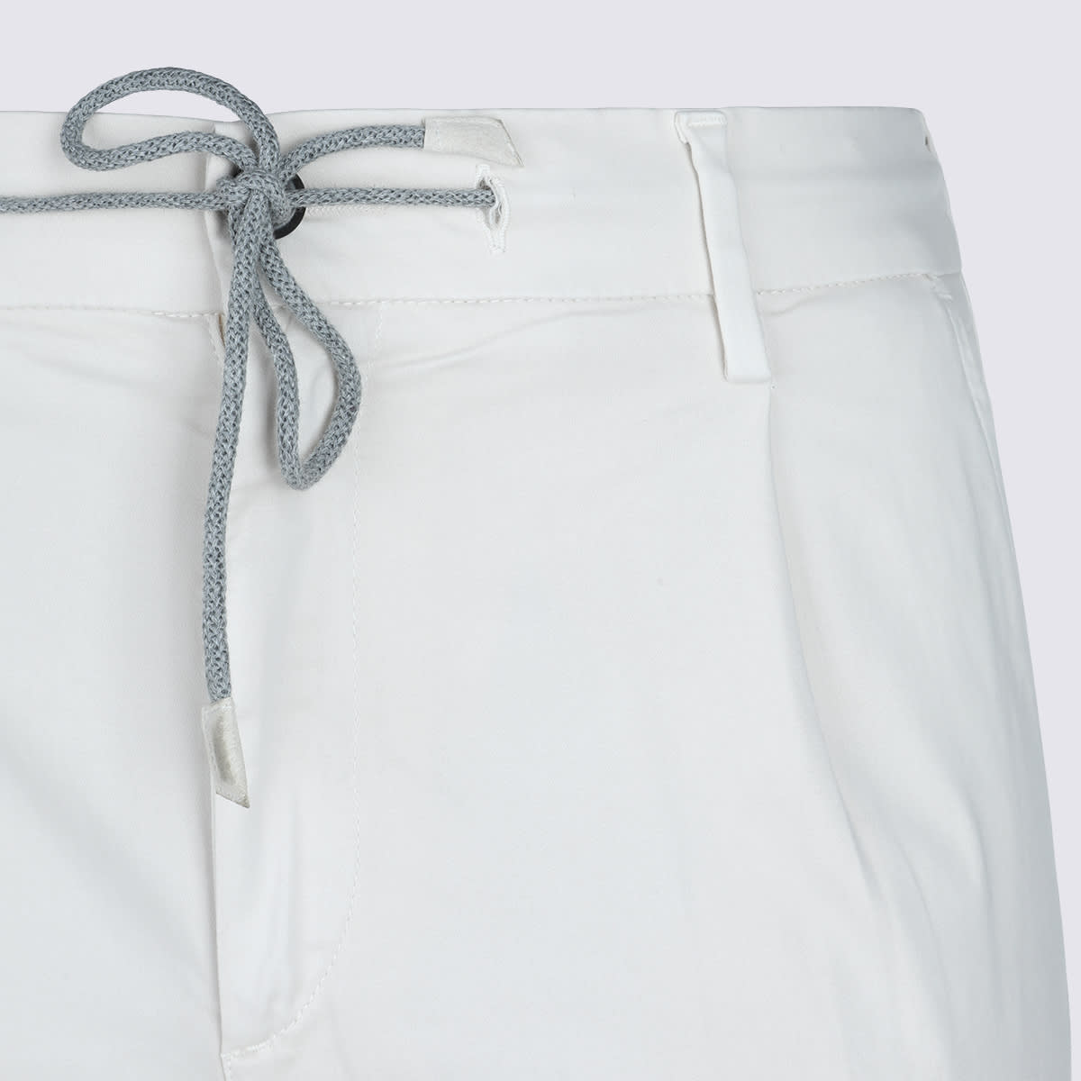 Eleventy Trousers Featuring Elastic Waistband And Pockets In White