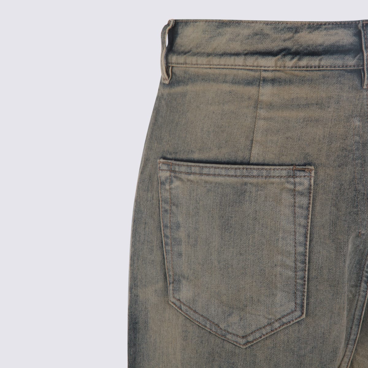Drkshdw Bolan Light Blue Jeans With Wide-flared Leg And Faded Effect In Denim Man In Gray