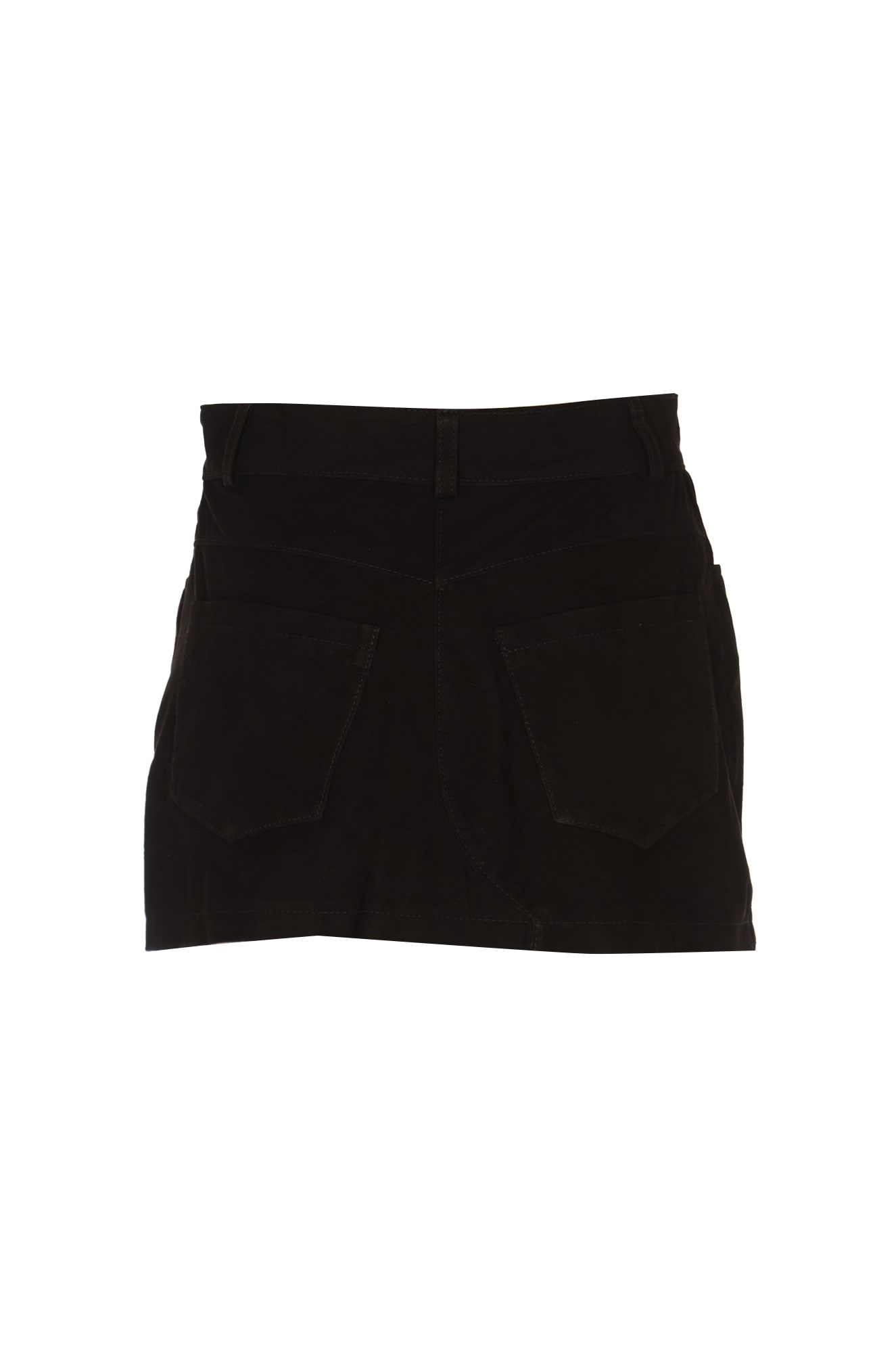 Shop Dfour 5 Pockets Short Skirt In Black