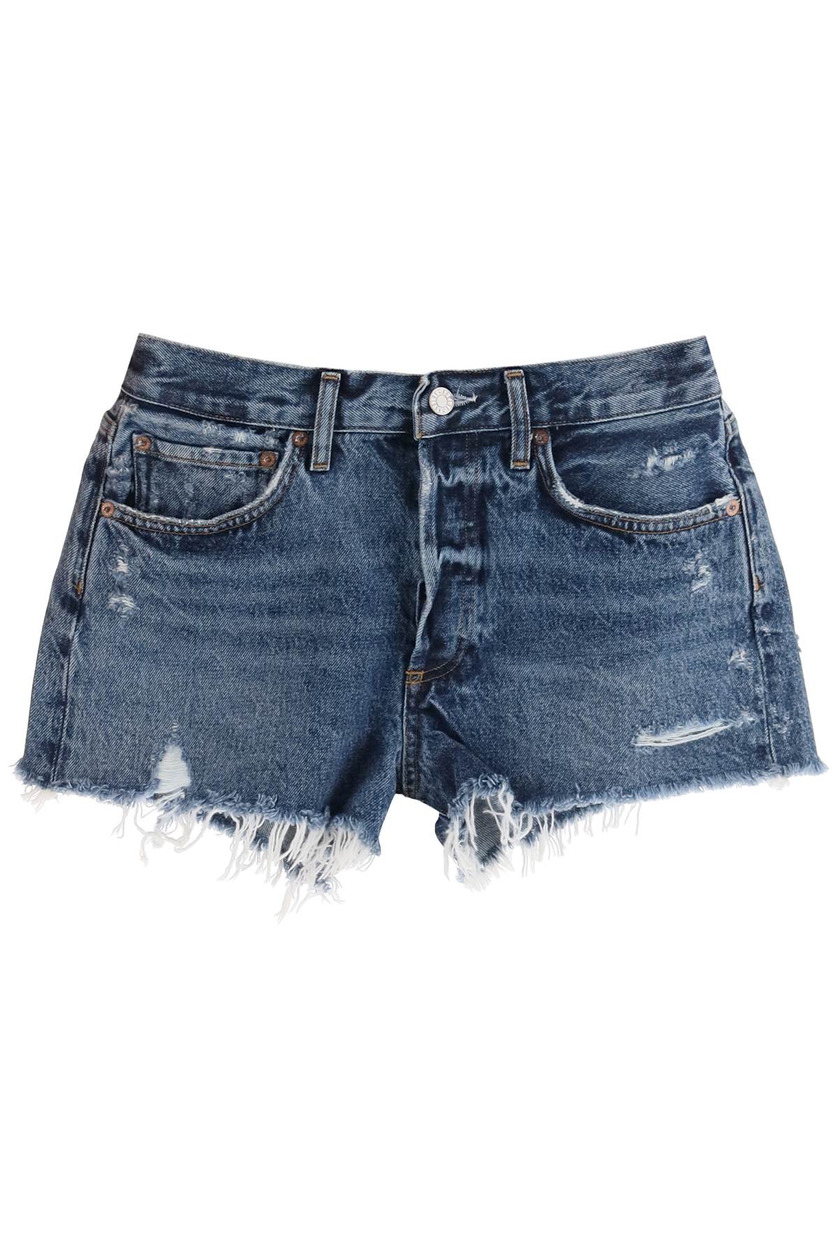 Shop Agolde Denim Parker Shorts For Men In Drk Swapmeet (blue)