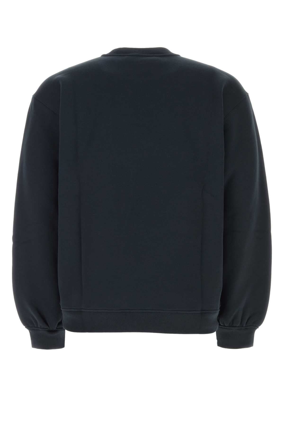 Shop Y/project Slate Cotton Sweatshirt In Evergreen Vintage Black