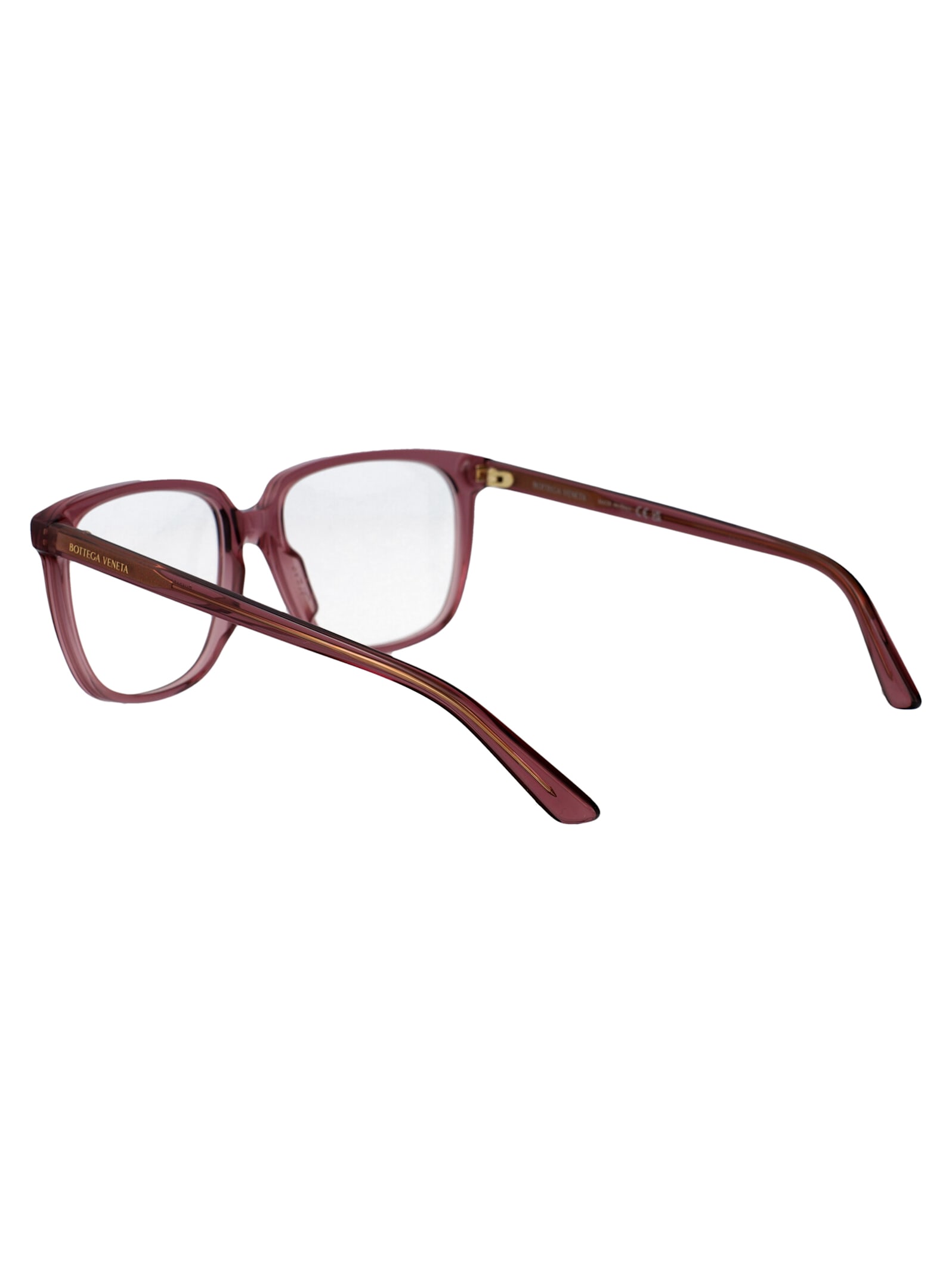 Bottega Veneta Bv1315o Glasses In Burgundy-burgundy-transparent
