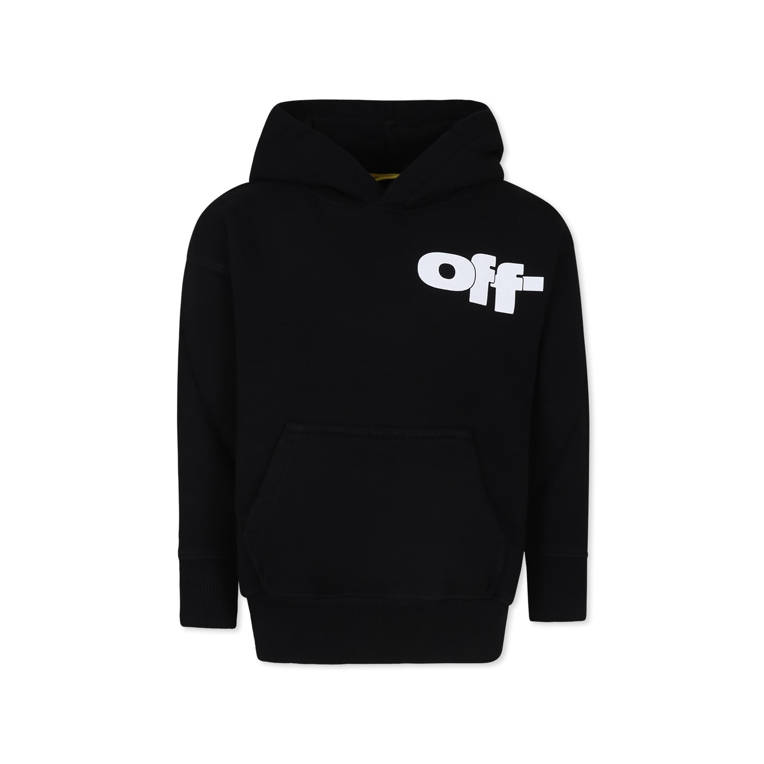 Off-white Black Sweatshirt For Boy With Logo In Black