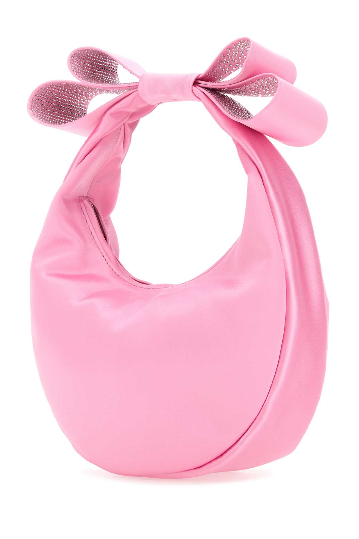 Shop Mach &amp; Mach Pink Satin Small Cadeau Handbag
