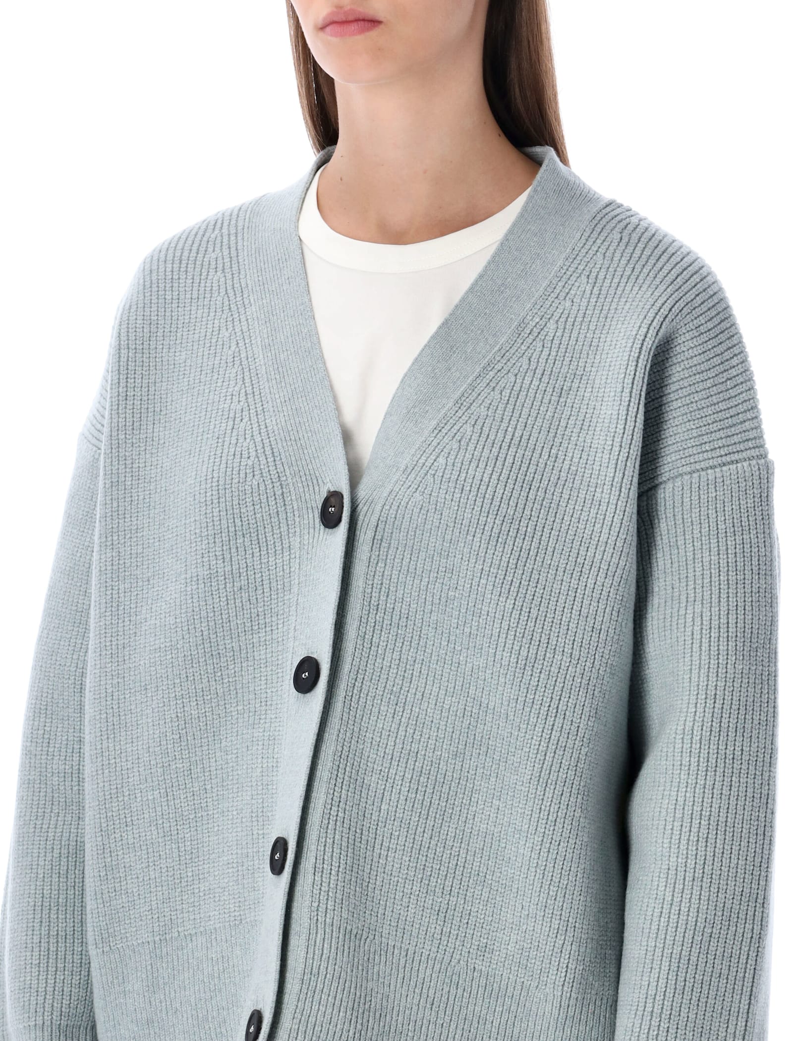 Studio Nicholson Whitt Merino Wool Cardigan In Blue