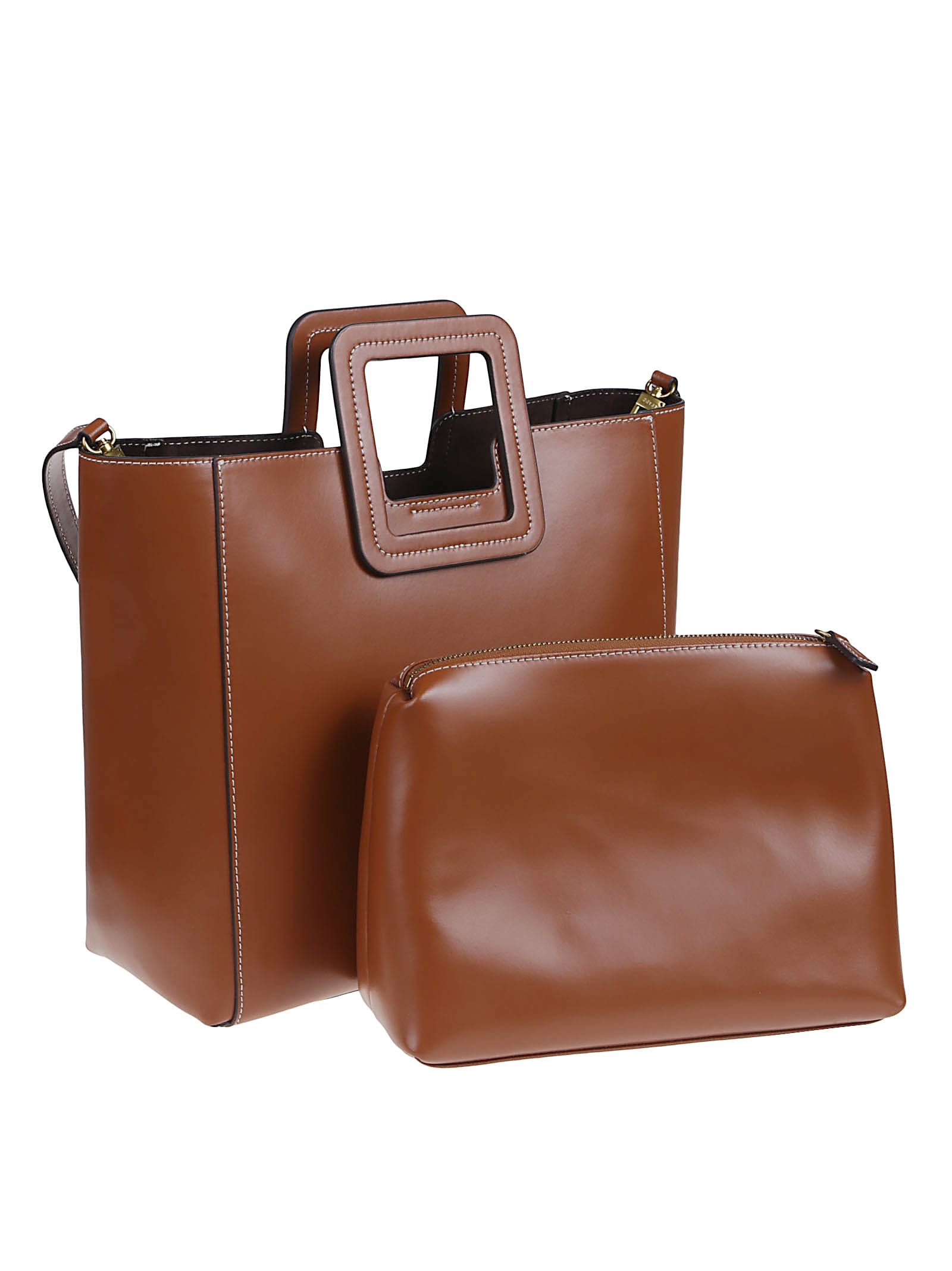 Staud Shirley Tote Bag In Brown