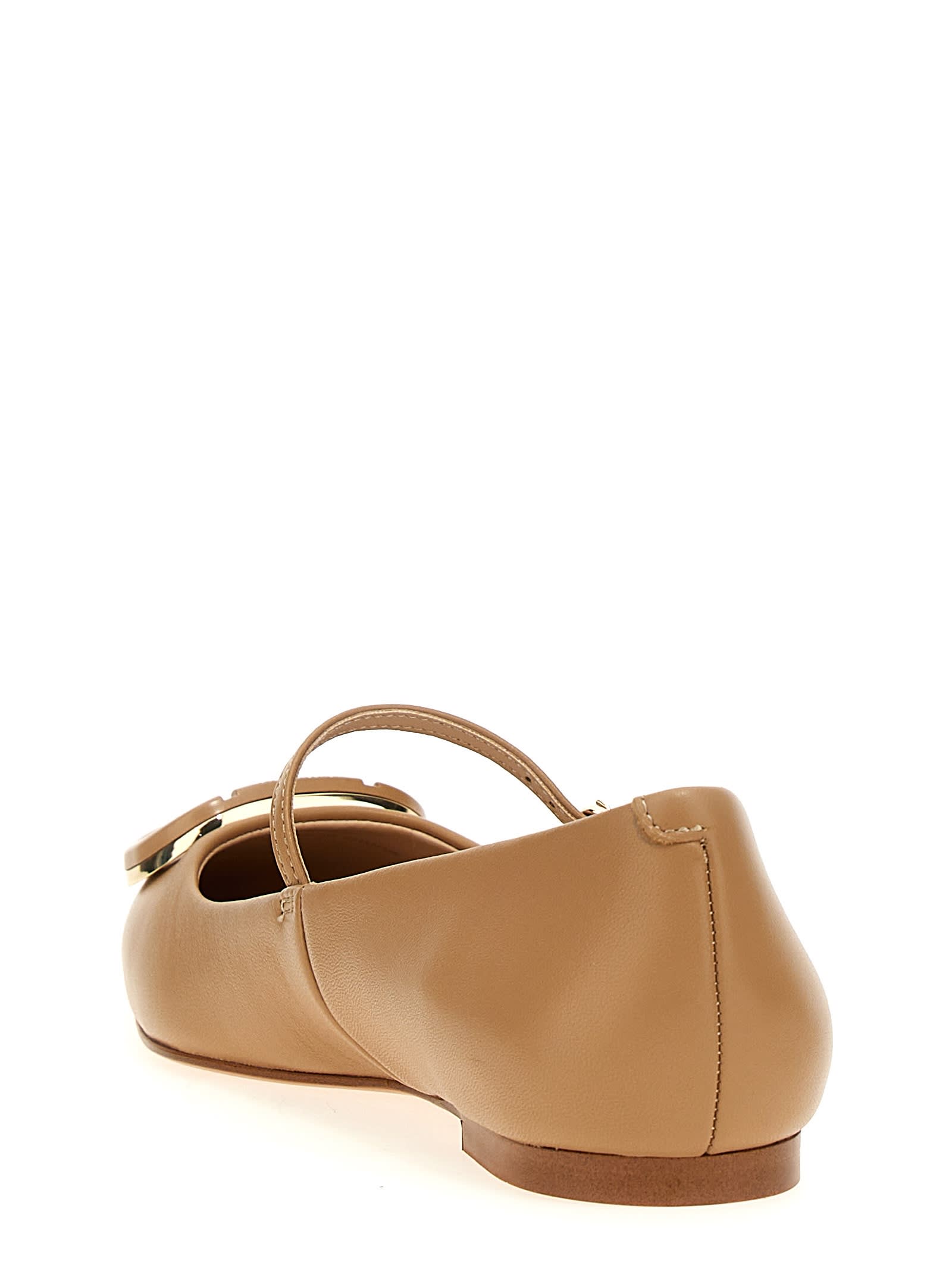 TWINSET OVAL T BALLET FLATS
