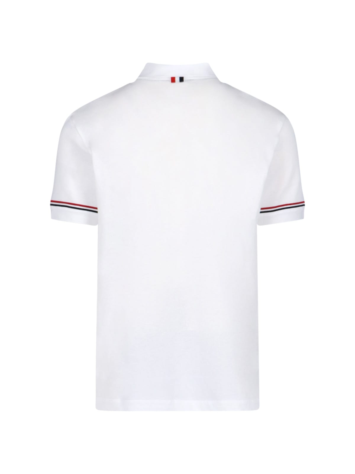 THOM BROWNE TRICOLOR DETAIL POLO SHIRT 