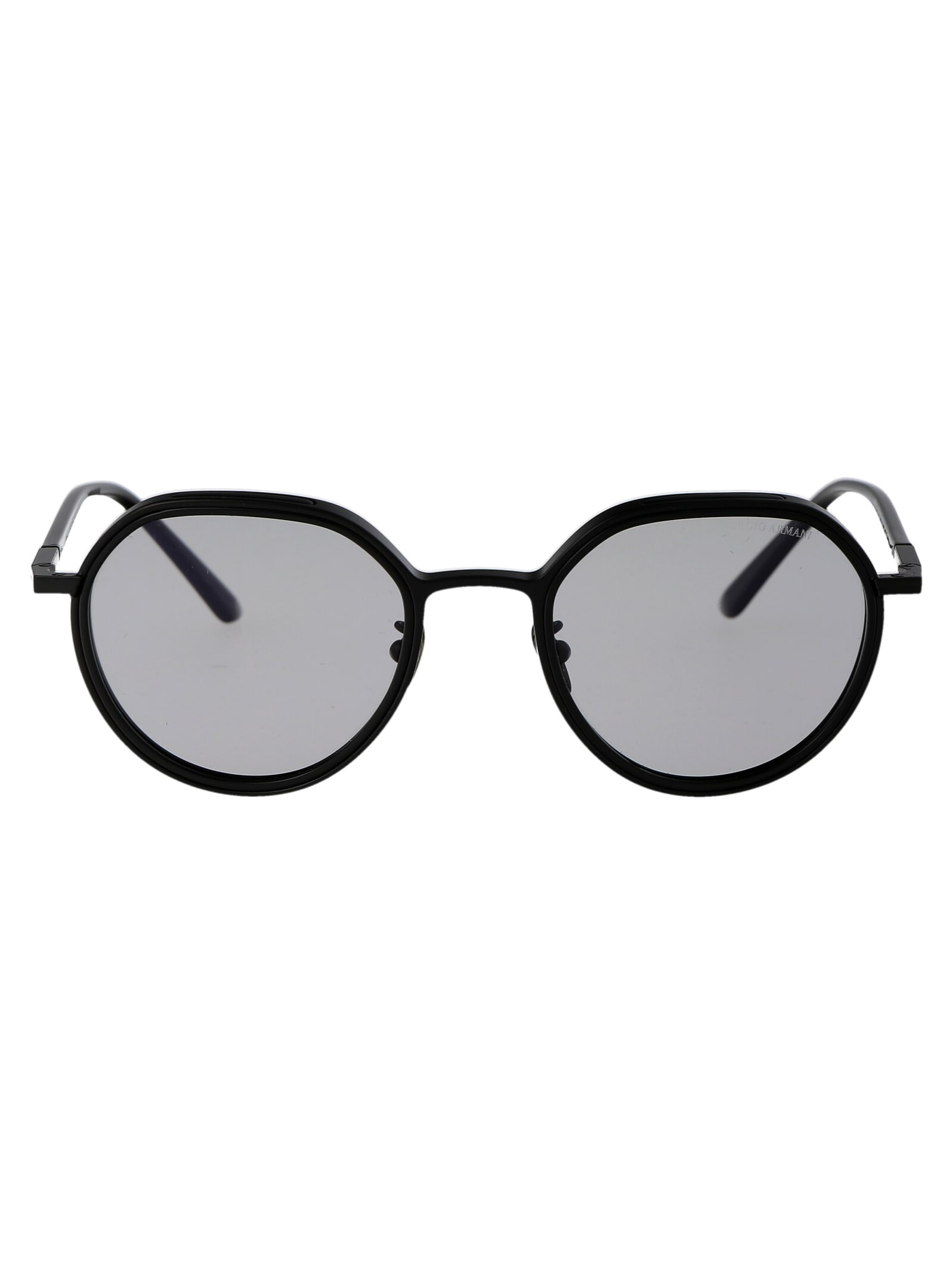 Shop Giorgio Armani 0ar6144 Sunglasses In 3001m3 Matte Black