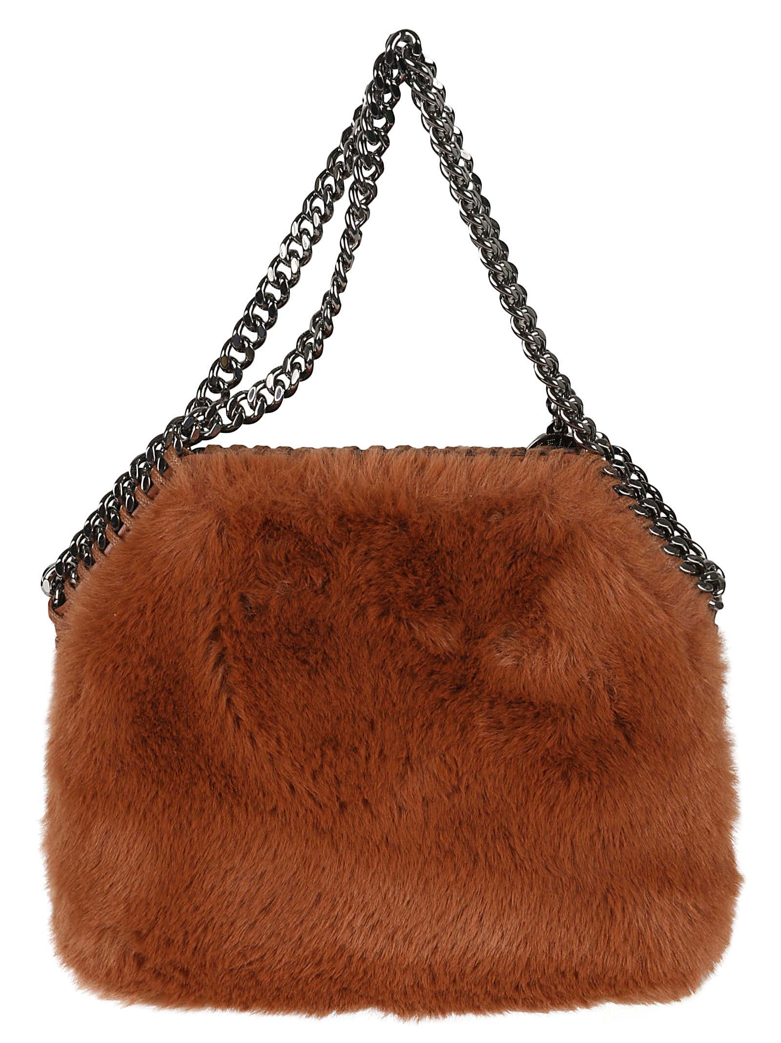 Shop Stella Mccartney Mini Fur Shoulder Bag