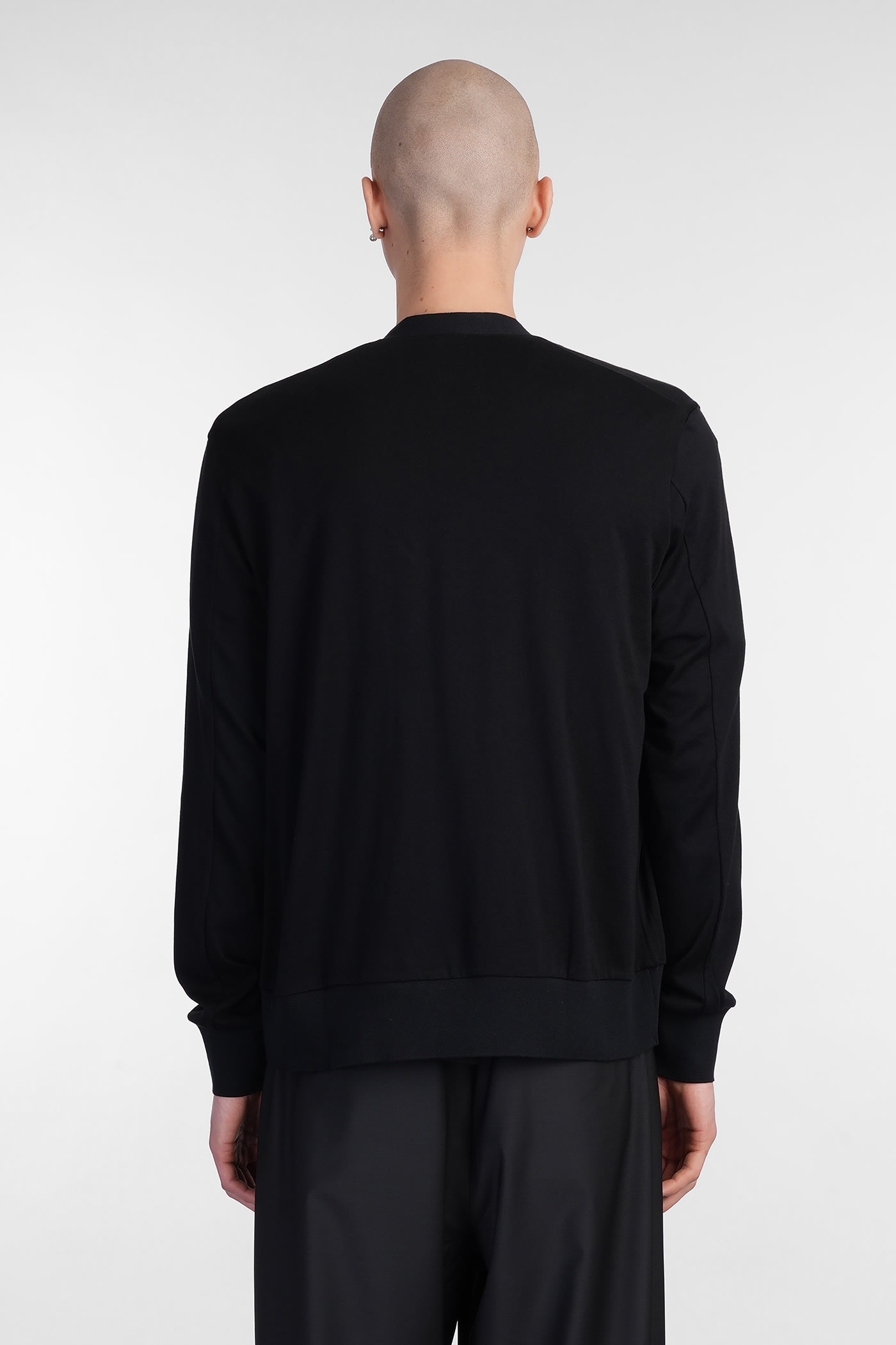 Attachment Cardigan In Black Cotton In Black