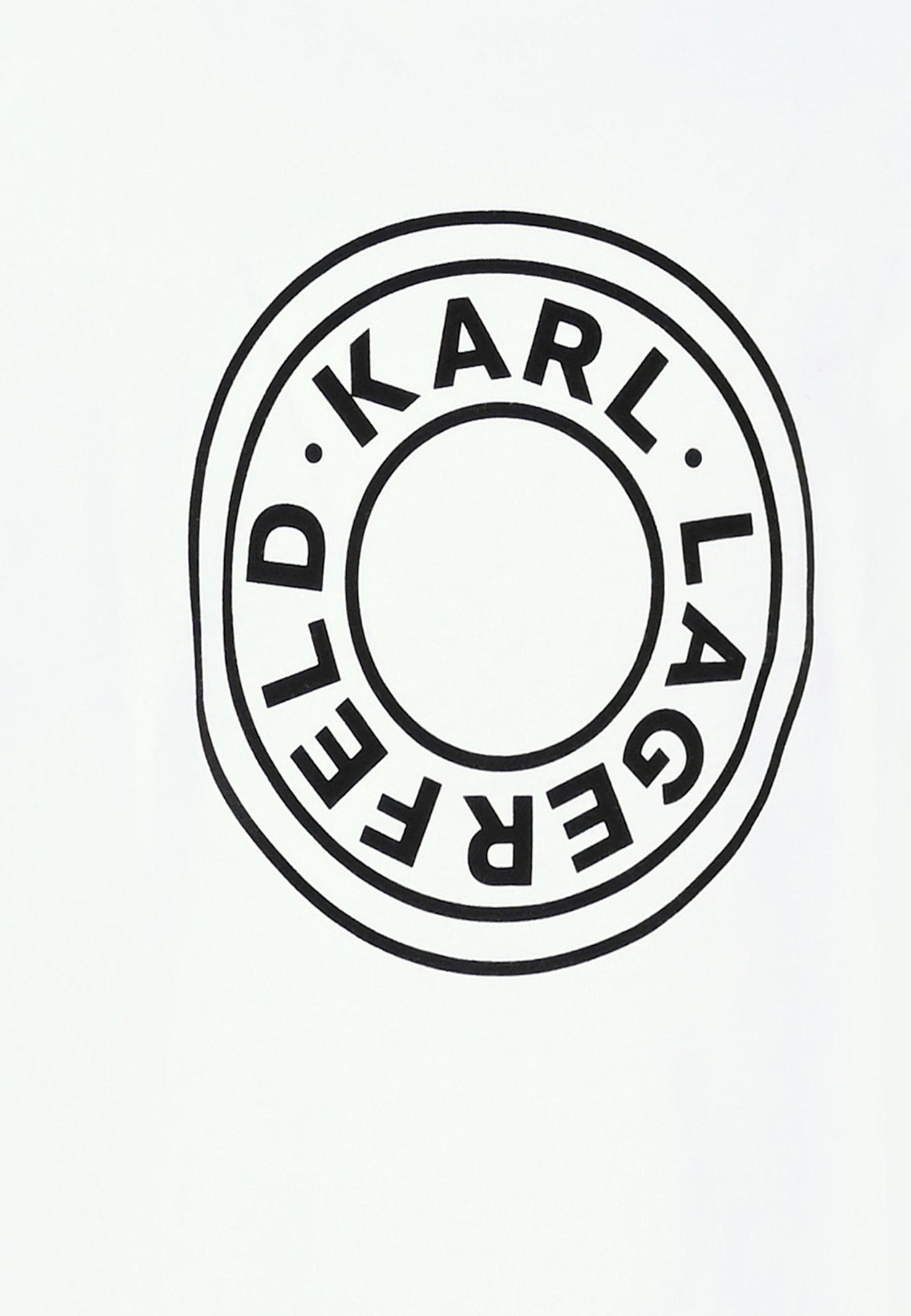 Karl Lagerfeld White T-shirt For Kids With Logo In White