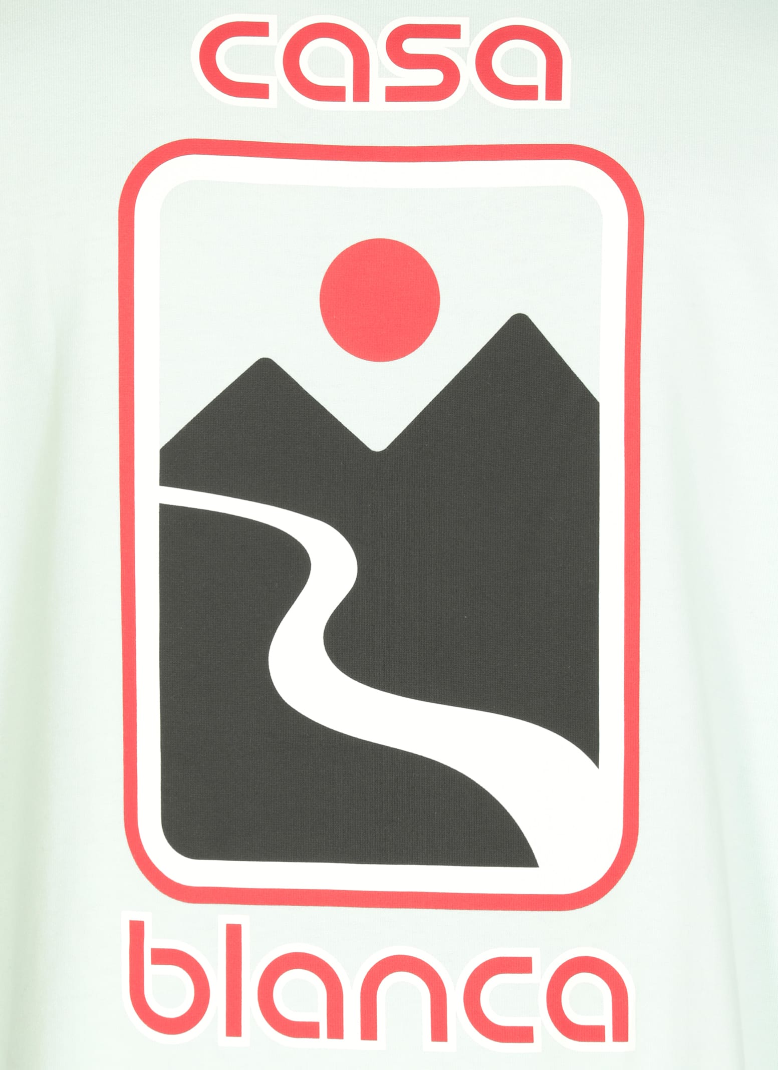 Casablanca Green T-shirt With Crewneck And Logo On The Front And Maxi Logo On The Back In Green