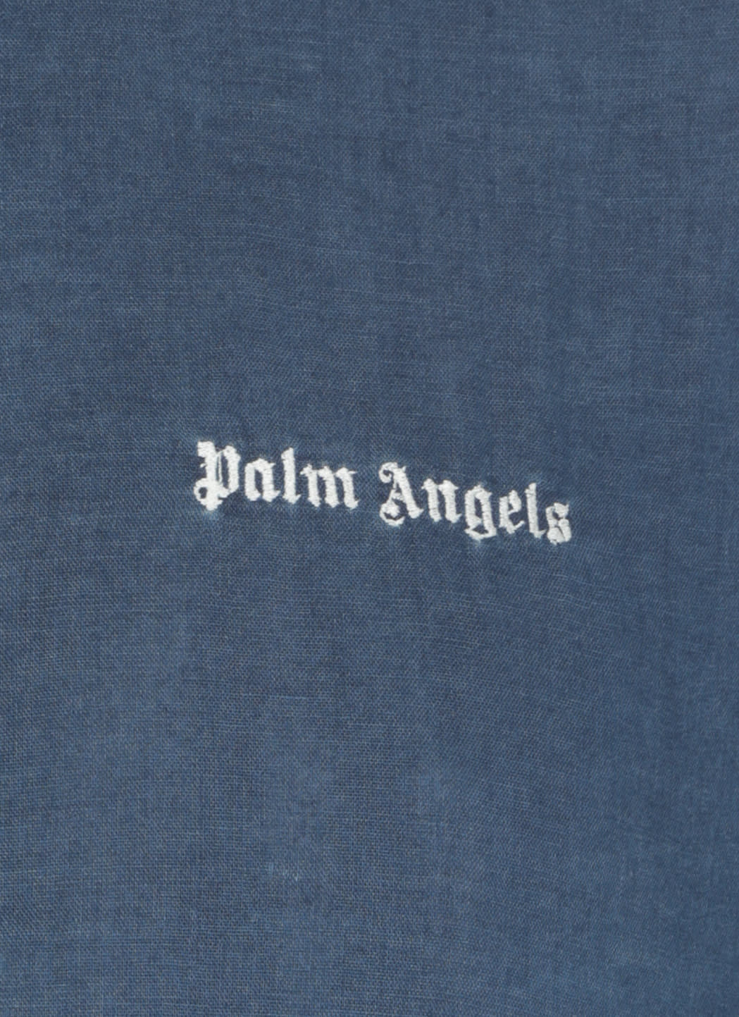 Shop Palm Angels Chambray Track Bomber Jacket In Blue