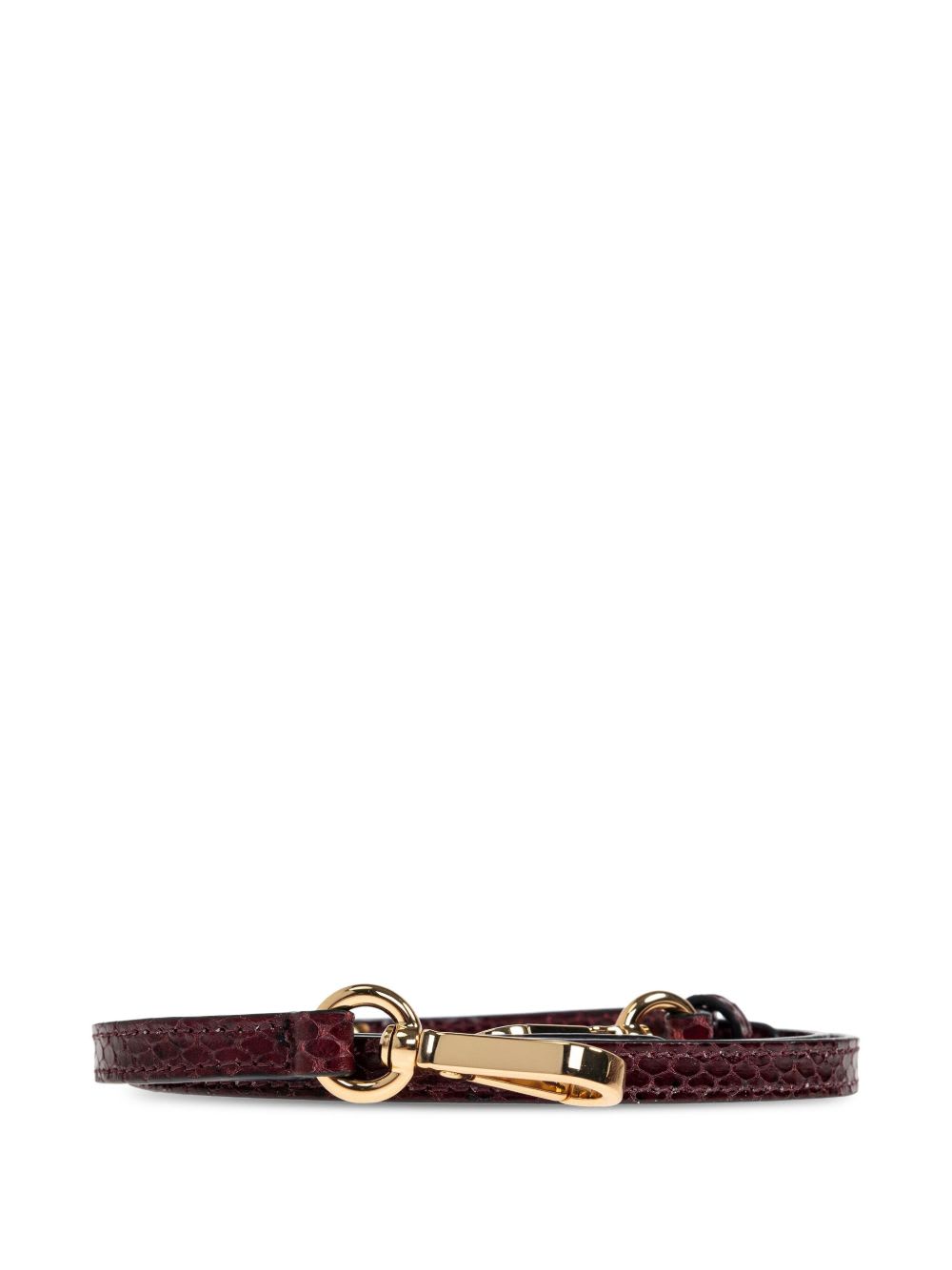 Wandler Hortensia Mini Bag In Burgundy Python In Burgundy