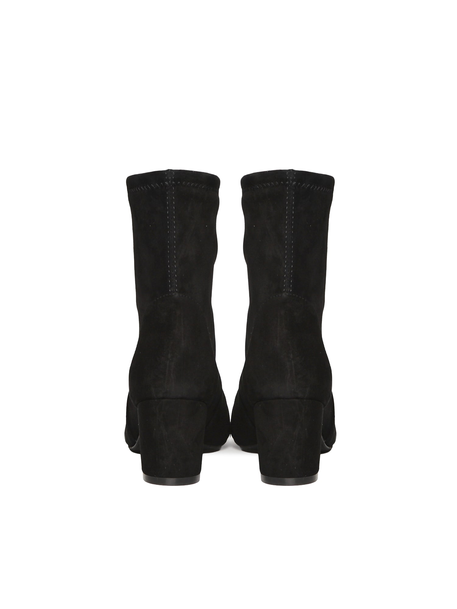 Stuart Weitzman Yuliana Suede Sock Boots In Black
