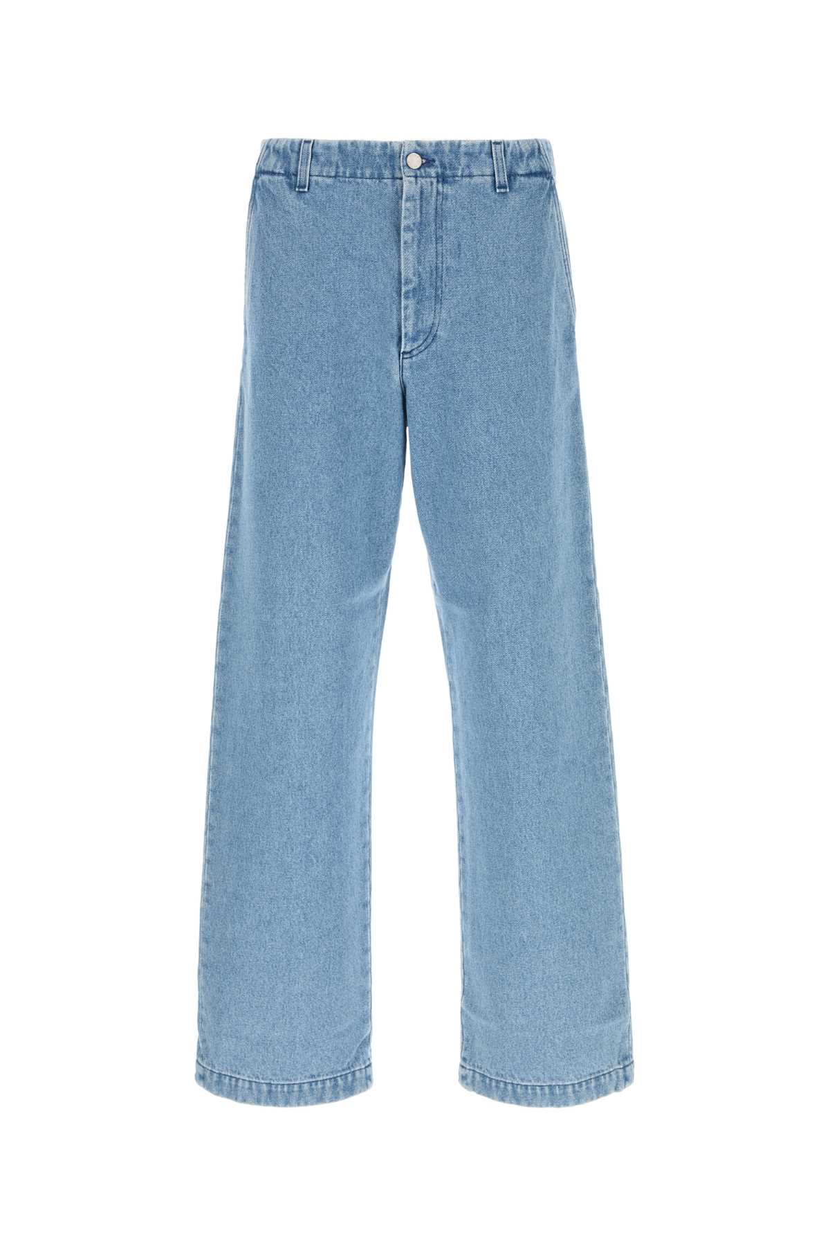 Shop Dries Van Noten Denim Phil Wide-leg Jeans In Lightblue